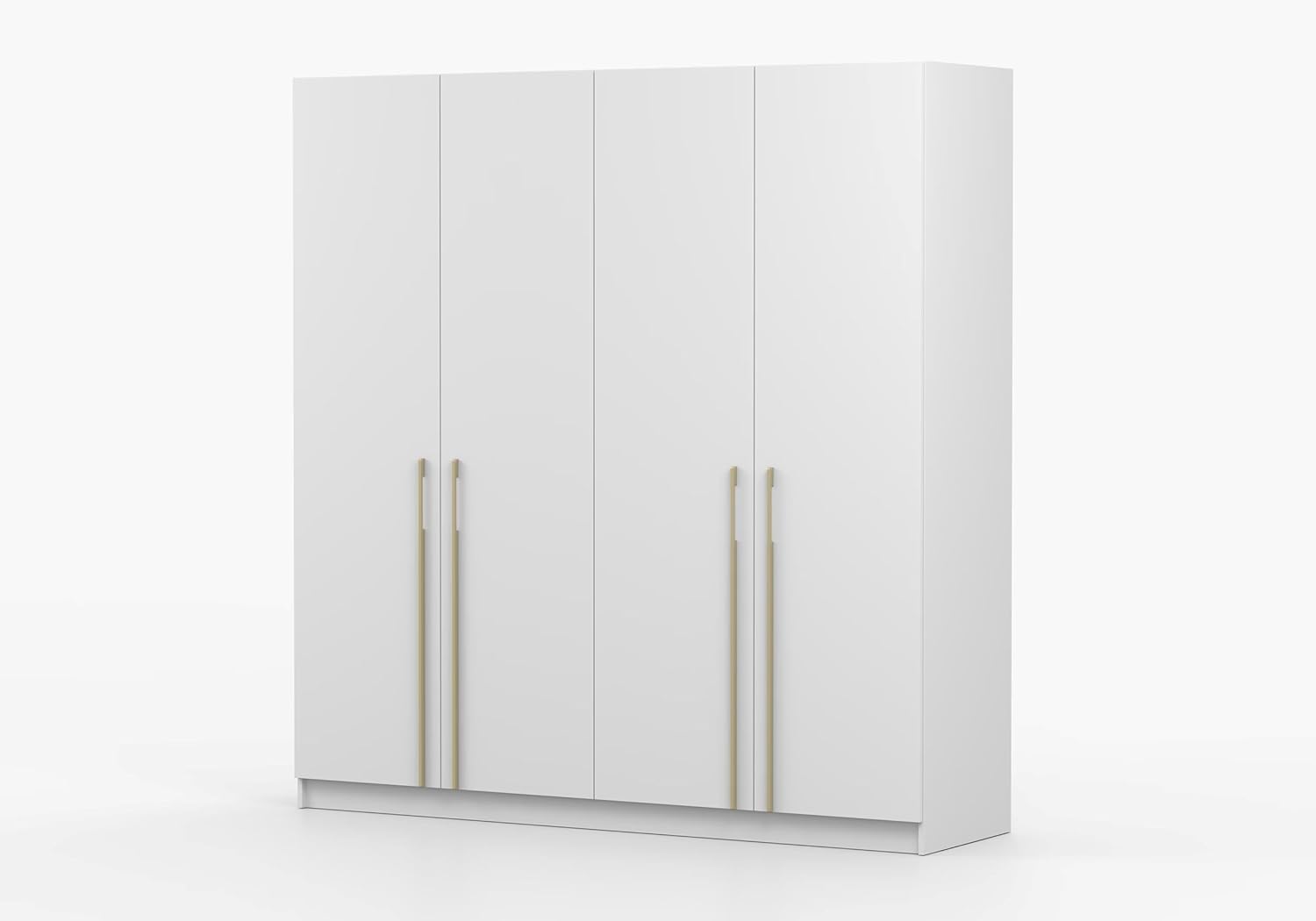 Fabryka Mebli Idźczak Drehtürenschrank, Kleiderschrank - Schlafzimmerschrank - 57 x 200 x 210 cm - Wohnzimmerschrank, Garderobenschrank, Schrank mit Einlegeböden und Zwei Kleiderstangen - Weiß