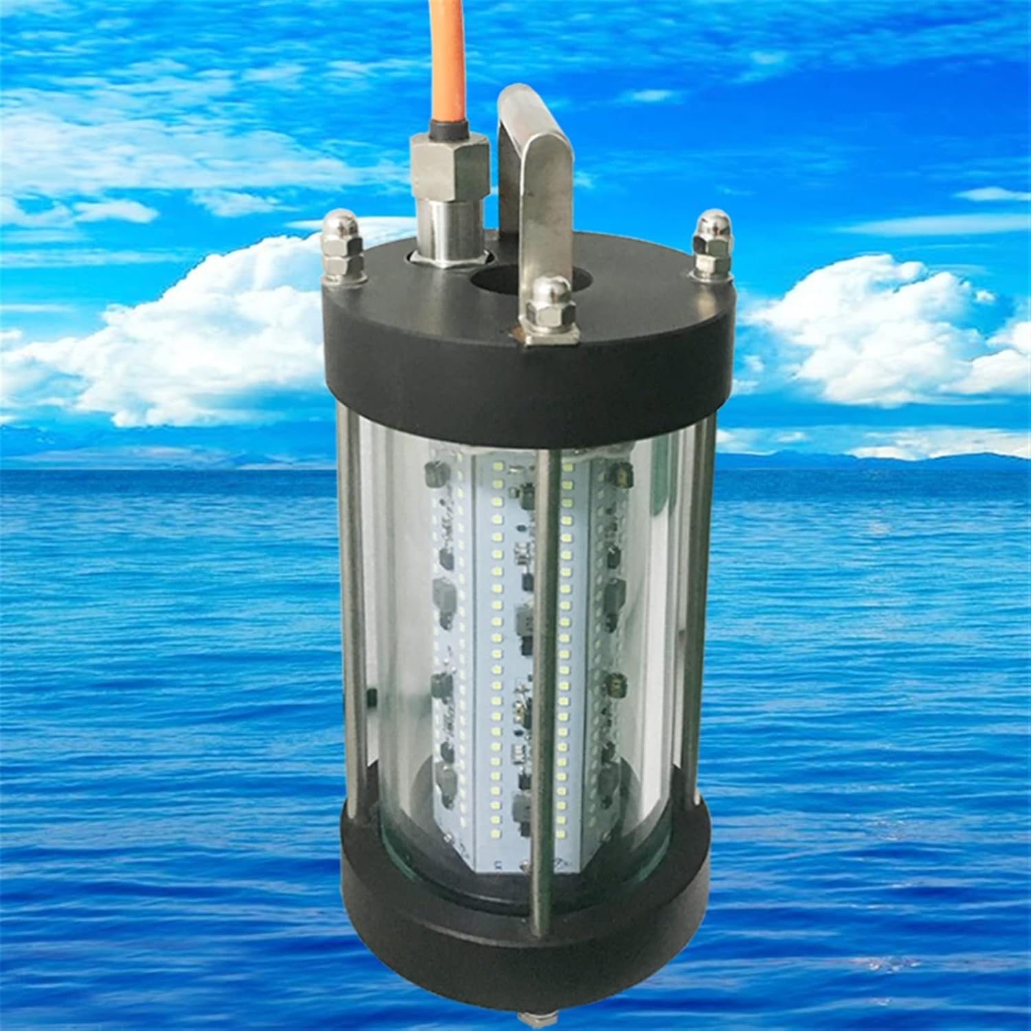 Teichbeleuchtung DC12V 300W LED Underwater Fishing Light Boat IP68 Waterproof 360 Degree Lure Lights For