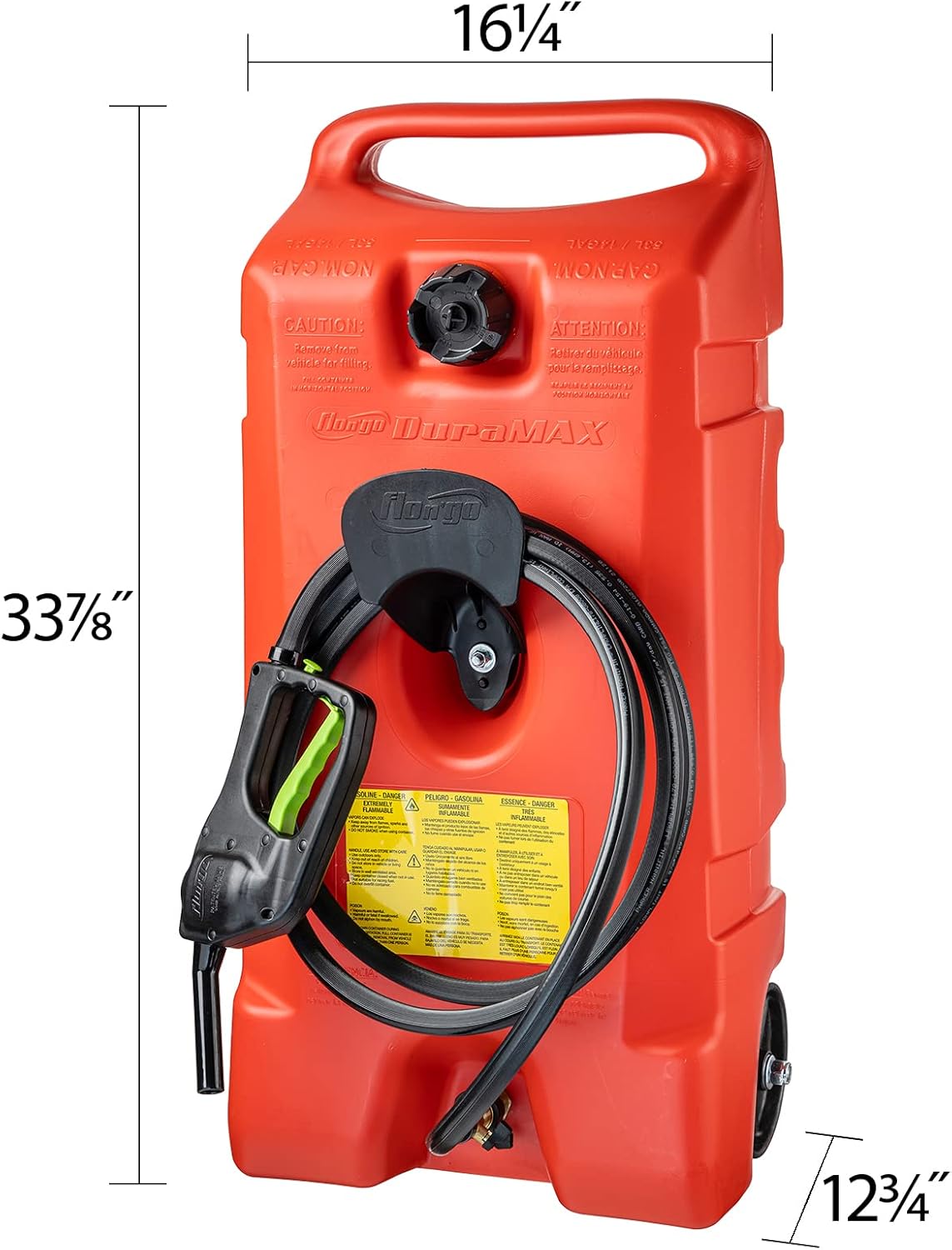 Scepter Duramax 14-Gallon Portable Fuel Tank with Pump & 10ft Hose �C Red