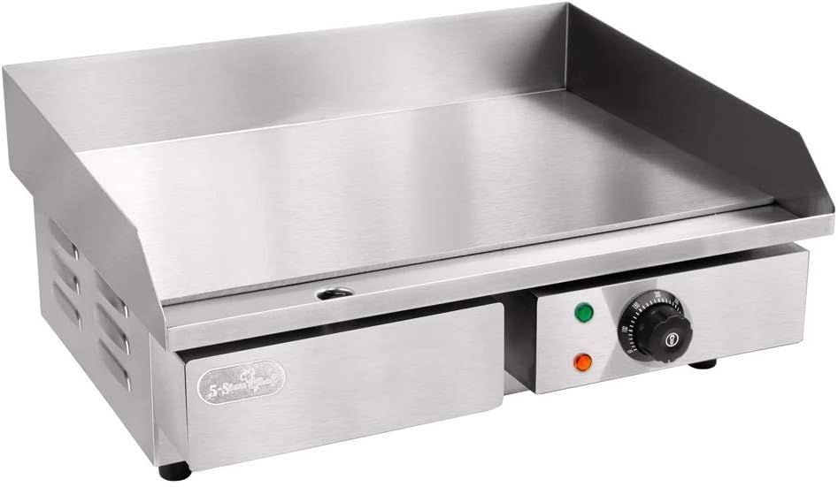 Devanti 4400W Electric BBQ Grill with Dual Cooking Zones, Portable Stainless Steel Hot Plate for Home and Restaurant
