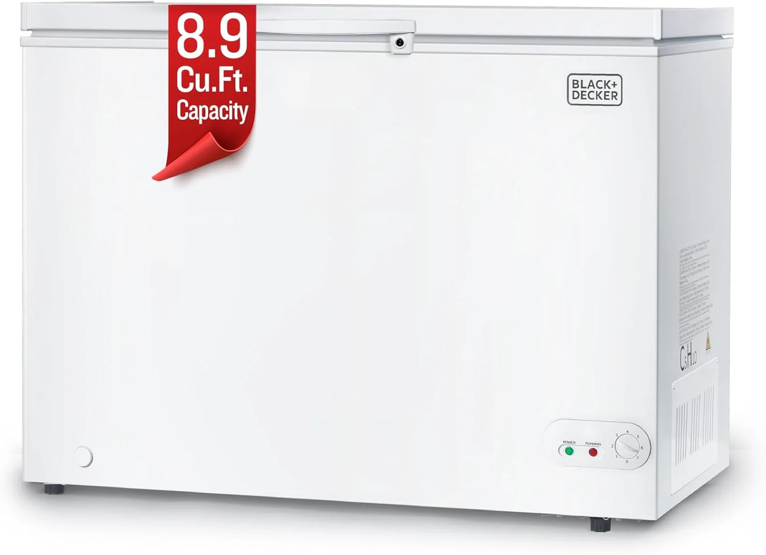 BLACK+DECKER 2.0 Cu. Ft. Compact Chest Freezer, Deep Freezer Holds Up To 70 Lbs. of Frozen Food