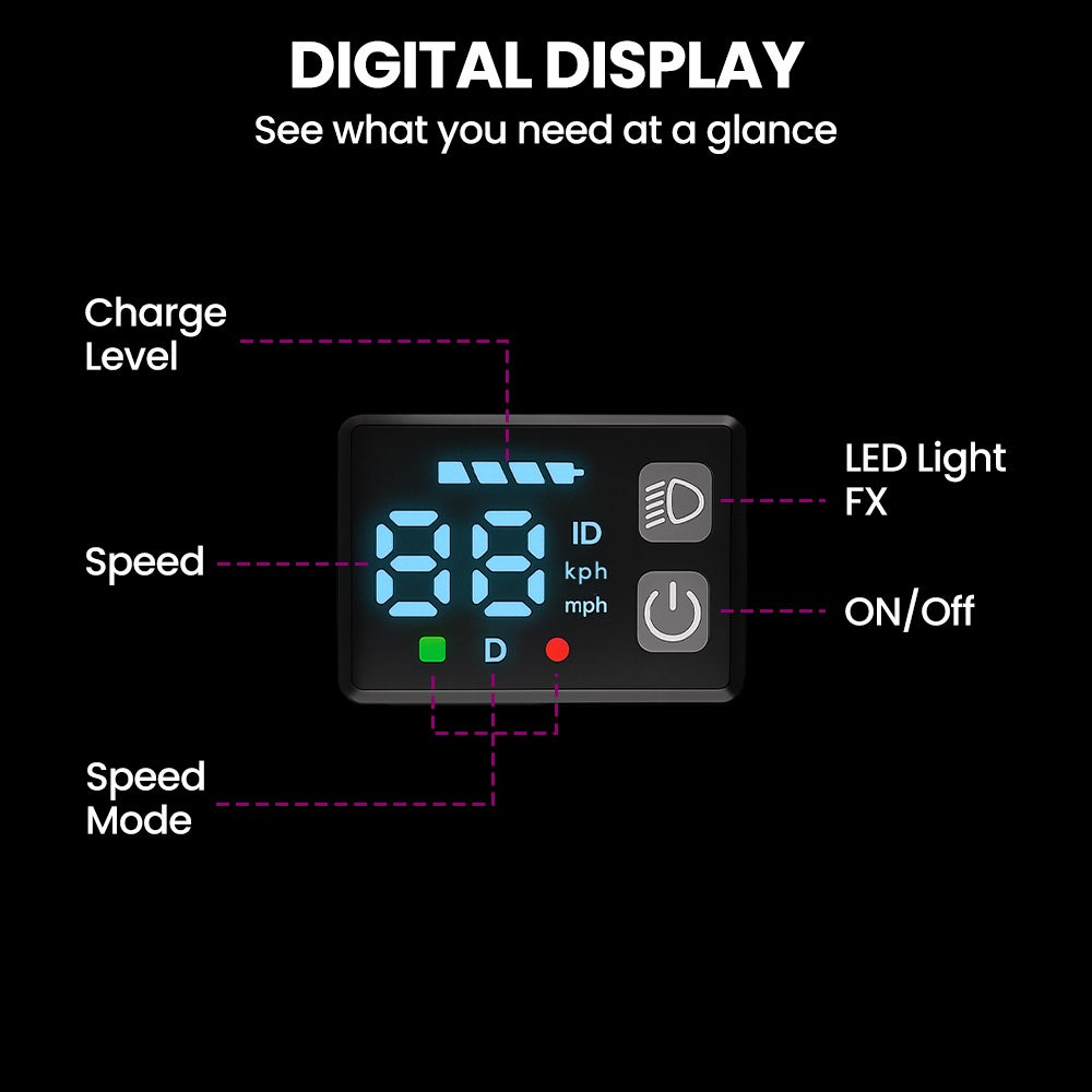 ALPHA Edge Electric Scooter Kids/Teens, 16km/h Max, Adjustable Height, UL Certified, AU Compliant, Dual Brakes, Bluetooth Music, LED, Pink