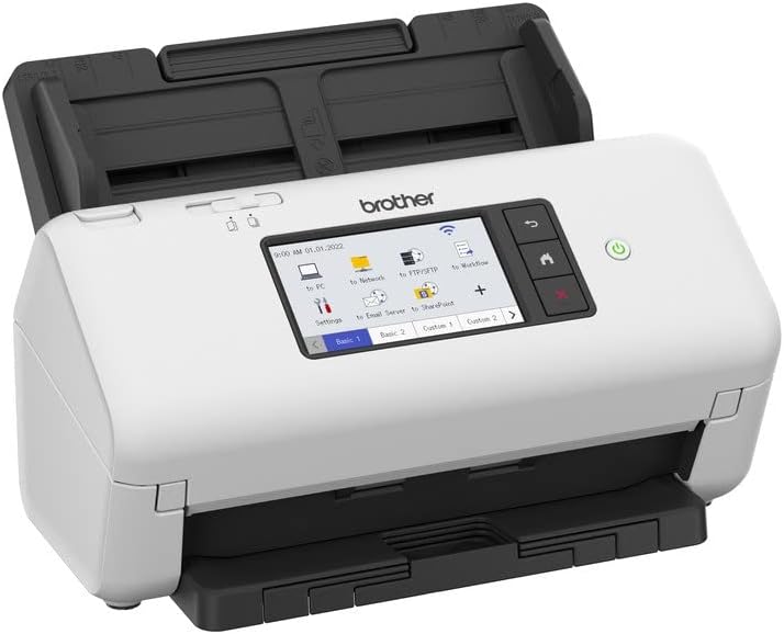 Brother ADS-4700W, Professioneller Dokumentenscanner mit USB, LAN und WLAN, Duplex Scan, Touchscreen, ADS4700WRE1, Wei?