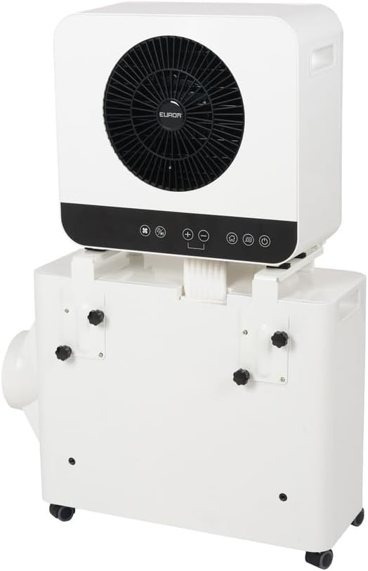 Eurom Split AC3501 Aire Acondicionado Con Wifi + Aplicación Para Caravanas, Camping, Barco, Autobús | Móvil Con 3500 BTU, Capacidad de Refrigeración Máx. 24 m³