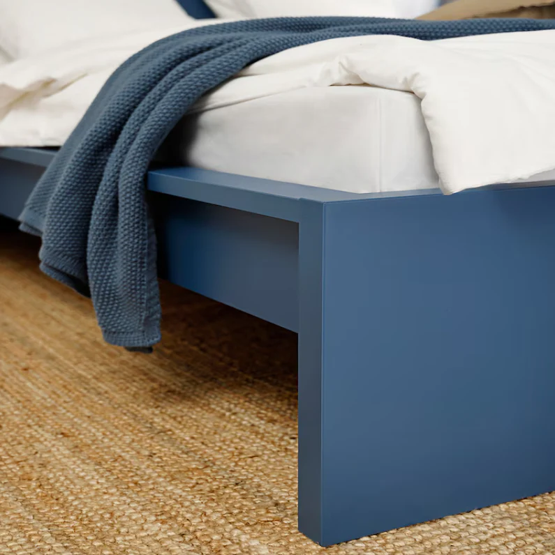 MALM Hoog Bedframe, Blauw, 160x200 cm
