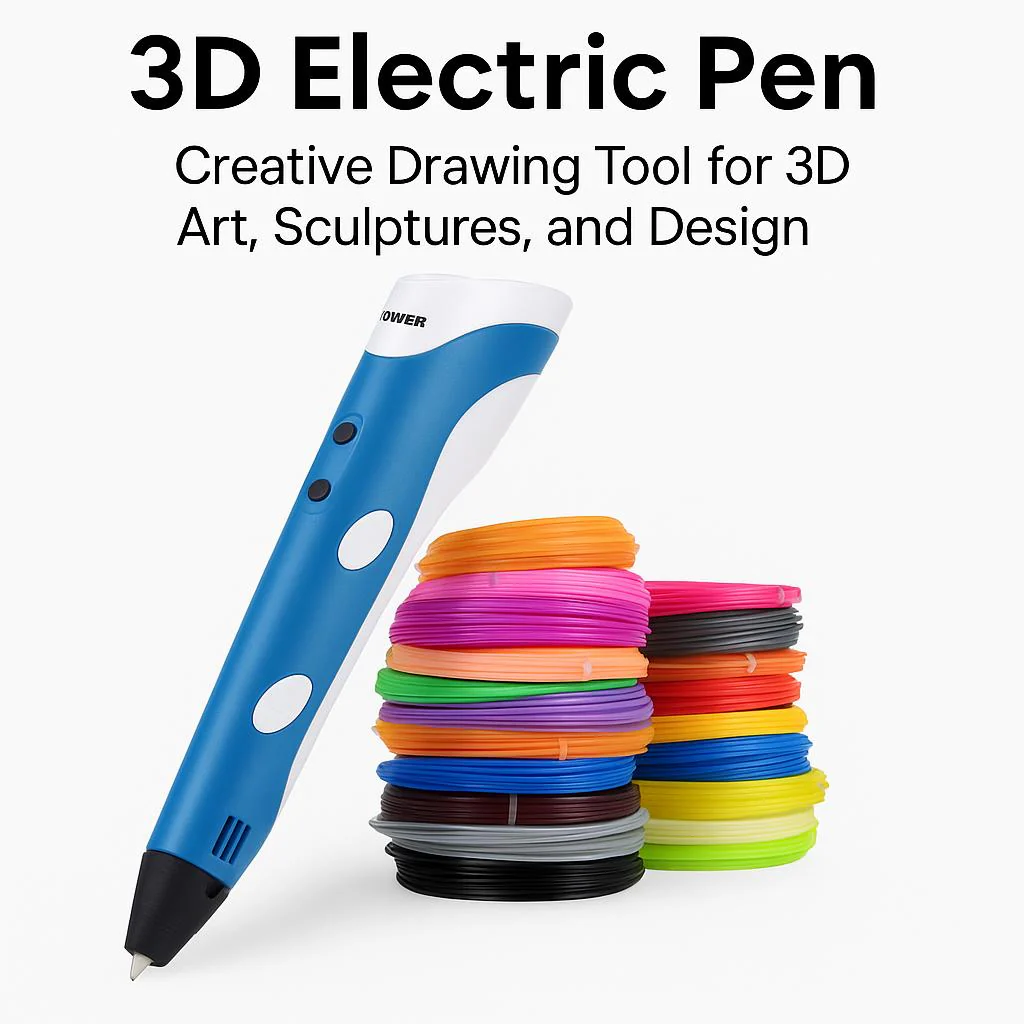 3D Electric Pen – Creative Drawing Tool for 3D Art, Sculptures, and Design