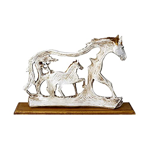 AONA Polyresin   Statuetta decorativa per bambini, decorazione per la casa, motivo: cavallo antico, altezza 20 cm, multicolore : Casa e cucina