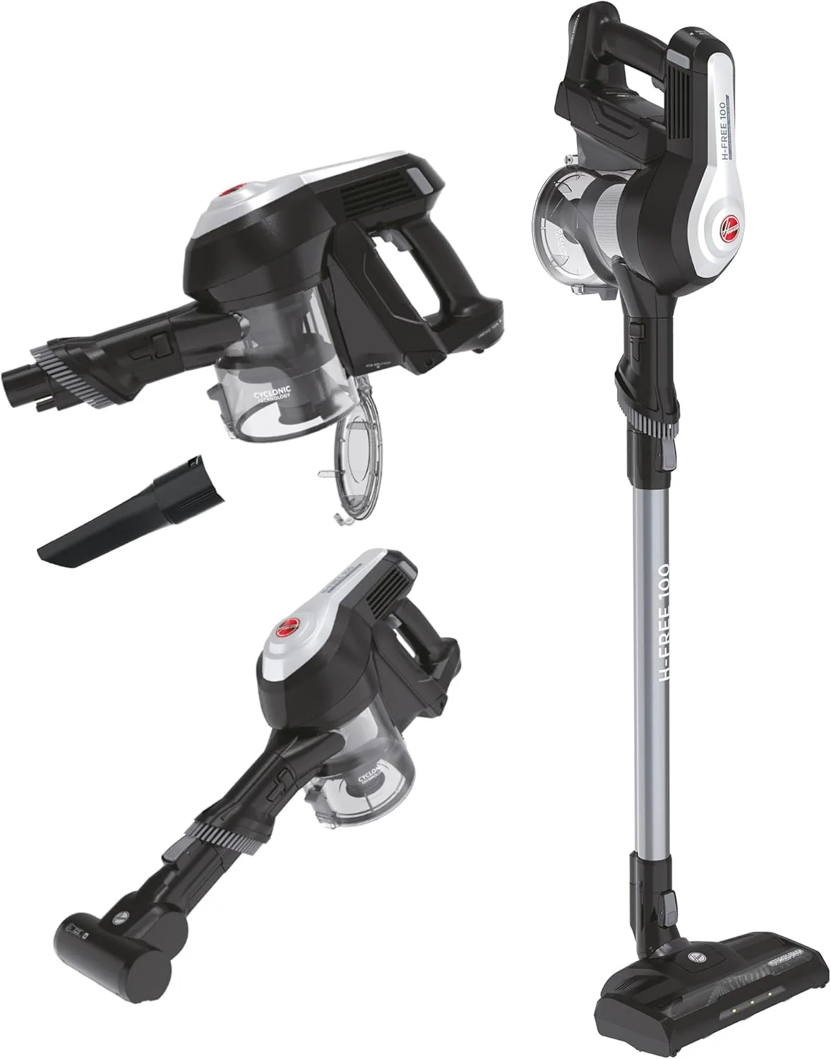 Hoover Accustofzuiger Dierenharen H-FREE 100 PETS zonder zak + dierenmondstuk I tot 40 min. gebruiksduur I snoerloze stofzuiger met LED, XL stofreservoir & parkeerstand I accustofzuiger met kierenzuiger & stofborstel