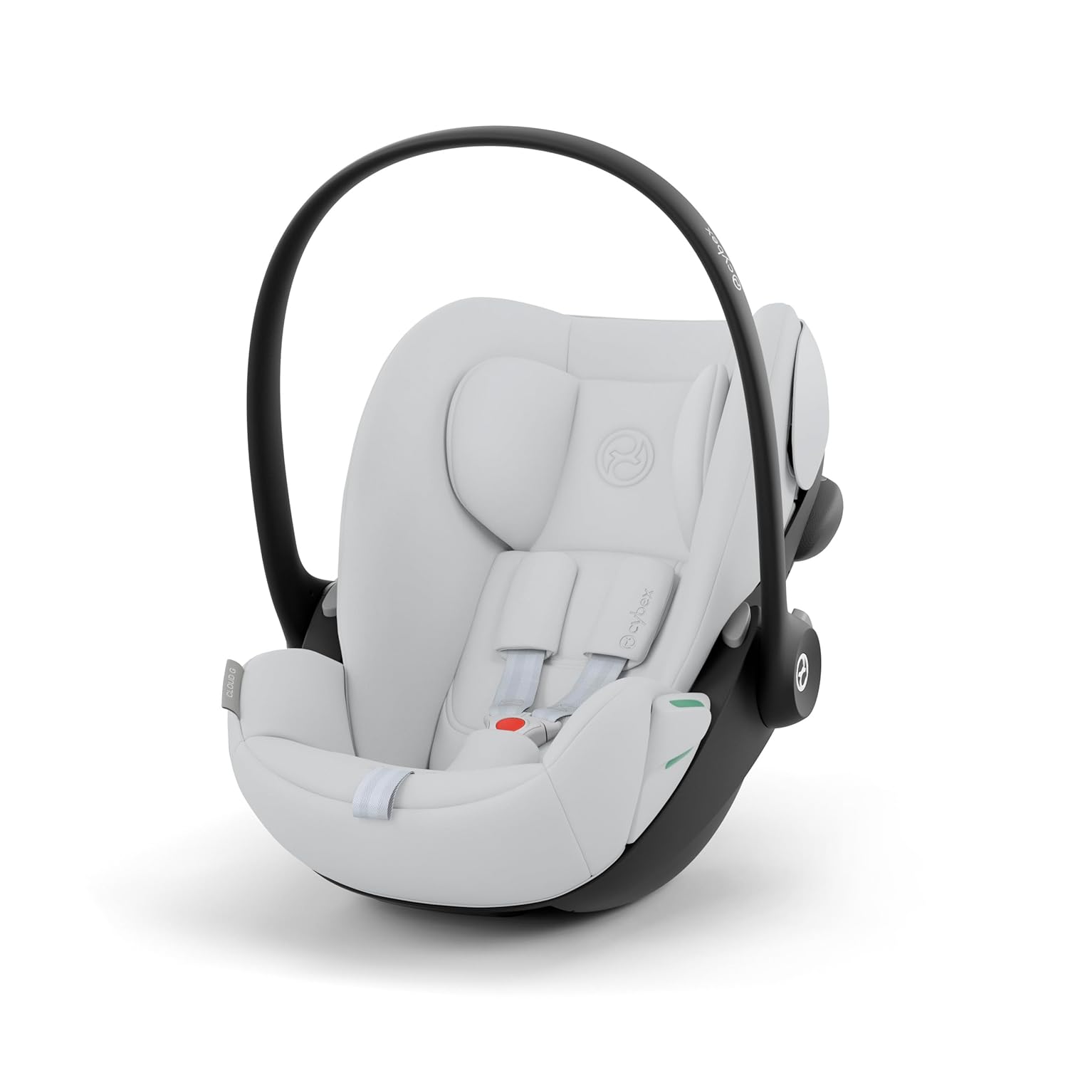 CYBEX Gold Babyschale Cloud G i-Size Comfort, Inkl. Neugeboreneneinlage, Ab Geburt bis ca. 24 Monate, Für Kinder ab 40 cm bis 87 cm, Max. 13 kg, Moon Black