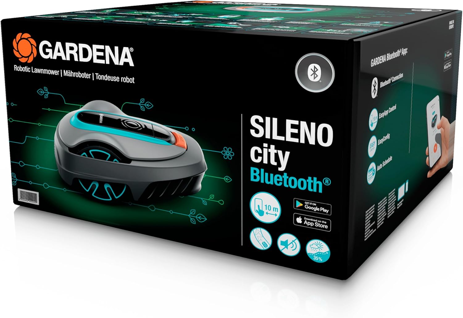 Gardena Mhroboter SILENO minimo 500 m: intelligenter Rasenmher mit optimaler Konnektivitt, mit Gardena Bluetooth App programmierbar, DE-Version (15202-20)