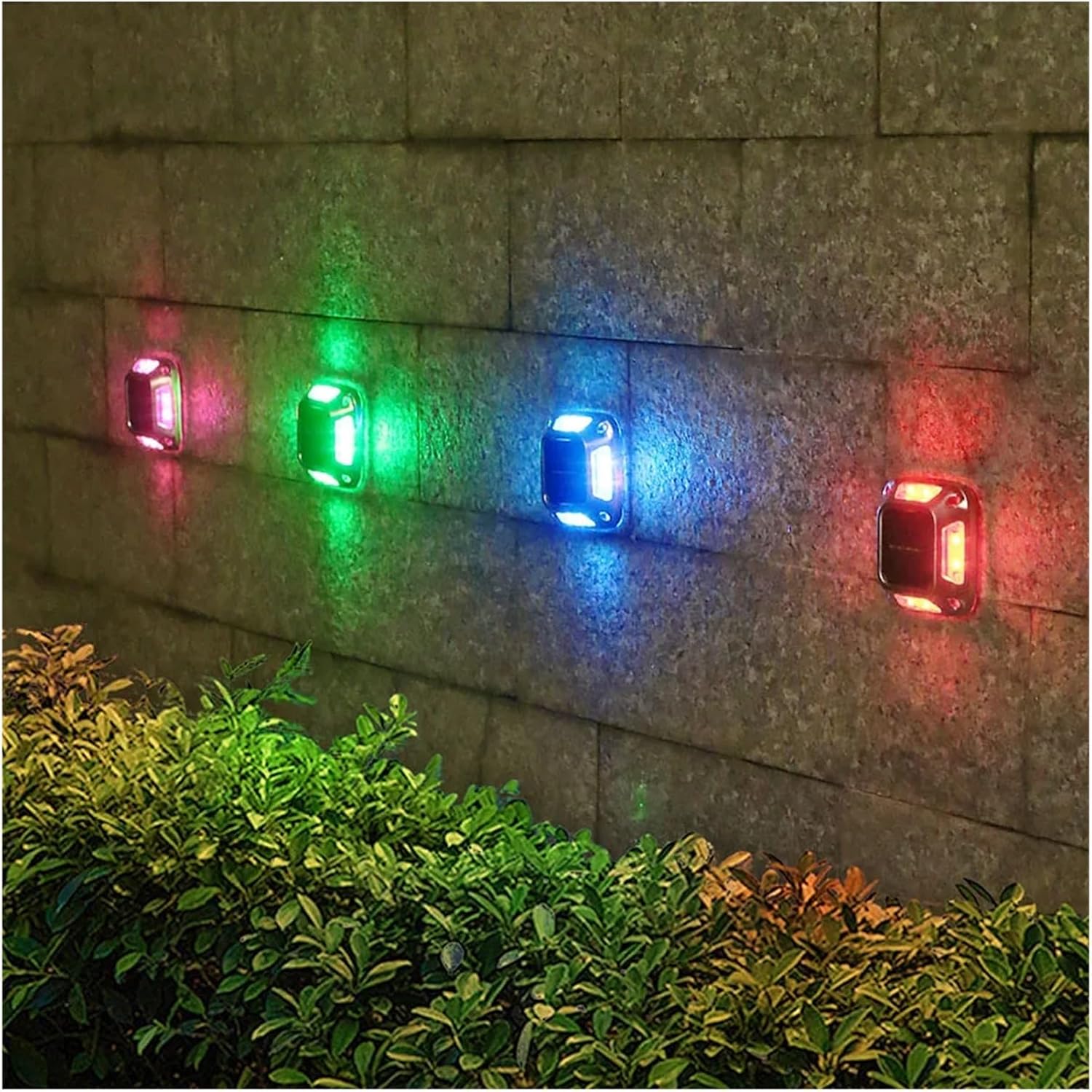 So-Straßen-Bolzenleuchten aus Edelstahl, für den Außenbereich, helle energieeffiziente Weg-Bodenleuchten für Hof und Dock (RGB 6 Stück)