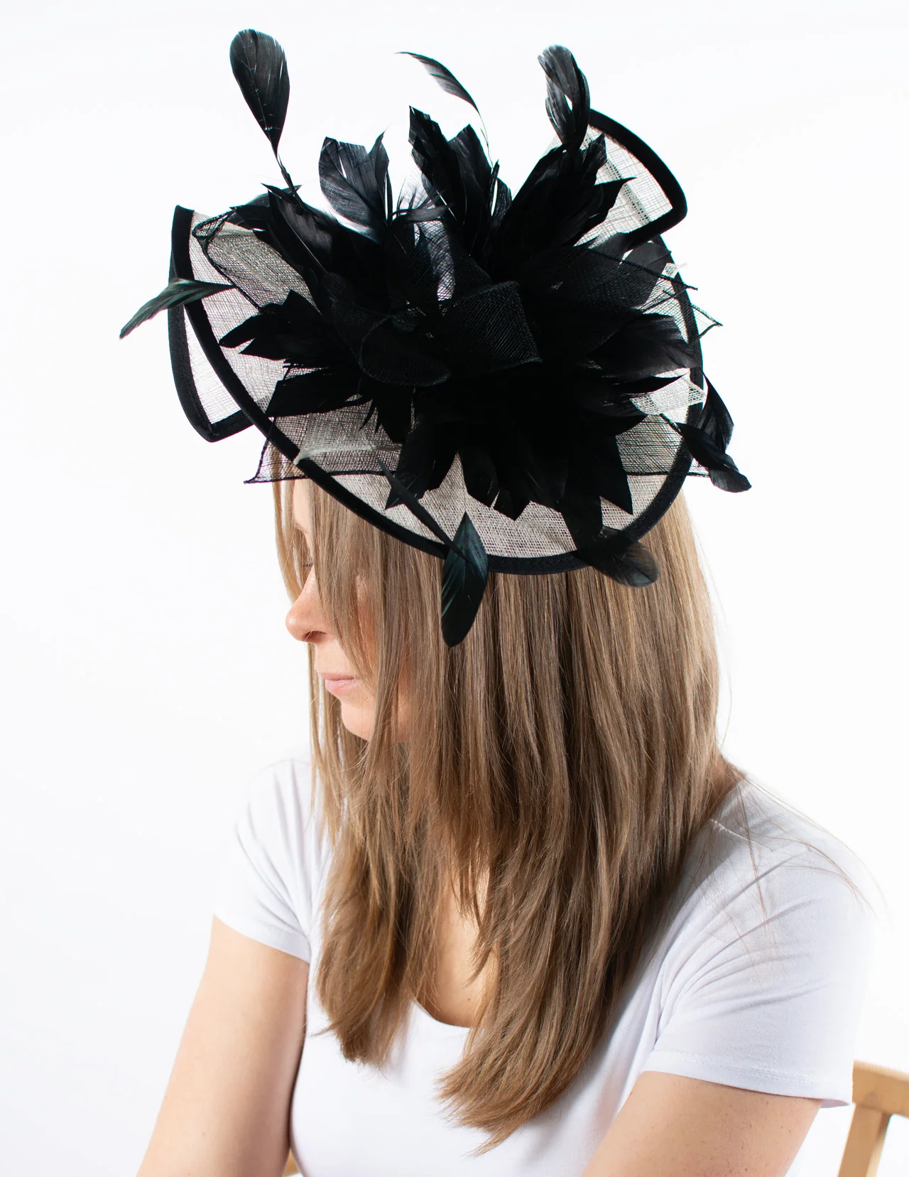 Fascinator | Fancy Floral Hat | Black & White