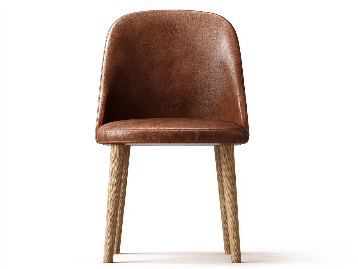 Esszimmerstühle - Kunstleder-Holz - 54x52x82 cm - Braun - Modern