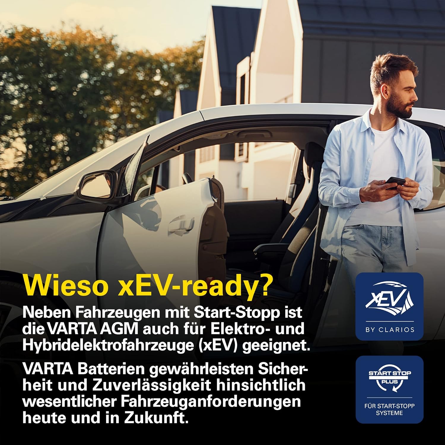 VARTA Silver Dynamic AGM Batterie A6 – Start-Stop und xEV Autobatterie 12V 80Ah 800A – Starterbatterie für Autos mit hohem Energiebedarf