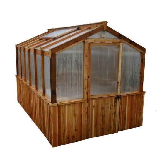 8 ft. x 12 ft. Cedar Greenhouse