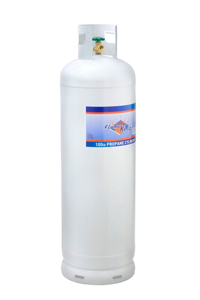 100 lb Steel Propane Cylinder with OPD Valve. DOT Approved. Rust-Resistant. for Grills & Heaters
