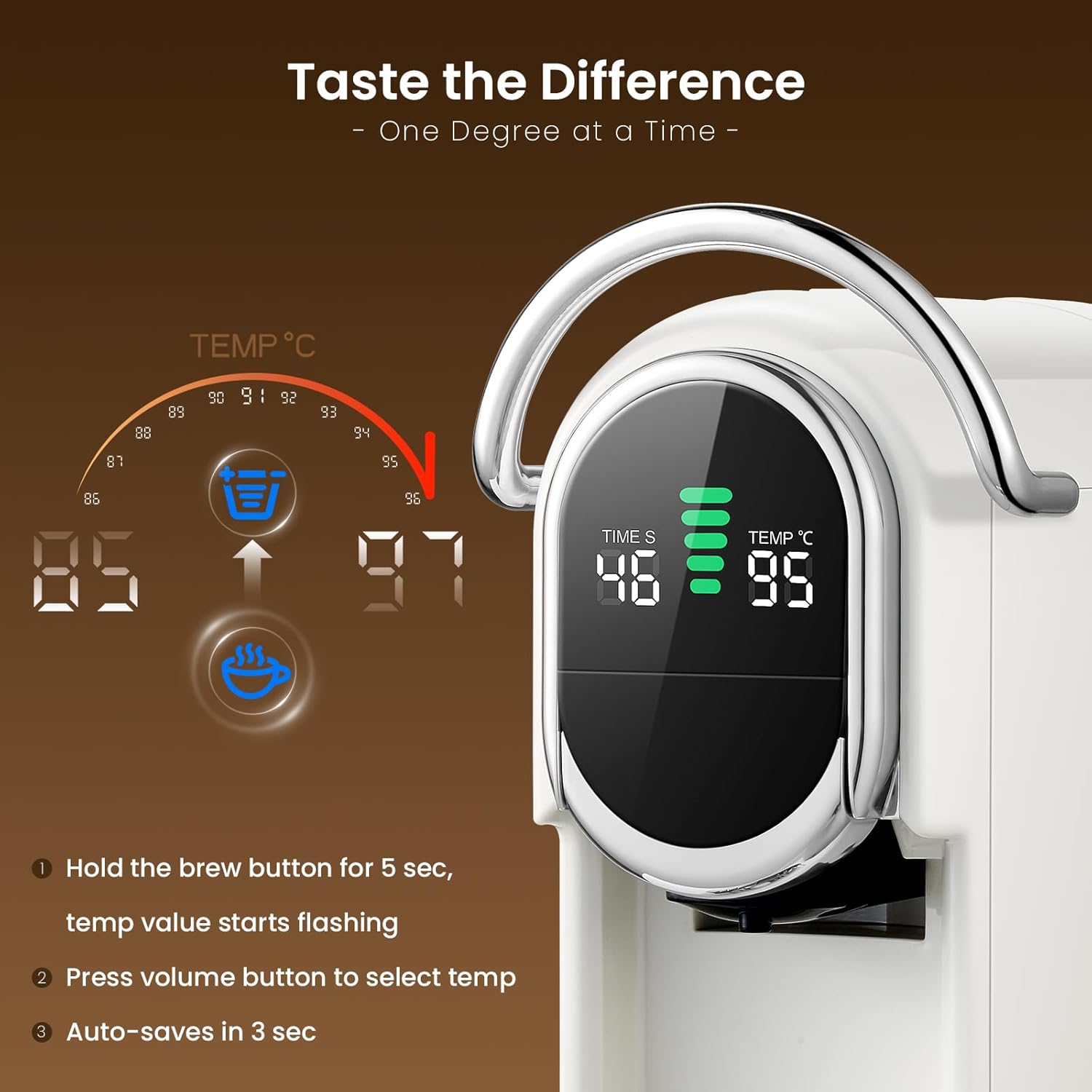 Magician1 Mini Pod Kaffeemaschinen 5 in 1 für Nespresso Original OL, Dolce Gusto, Lavazza A Modo Mio Kapsel, ESE 44 mm Pads und Espresso gemahlener Kaffee, 20 Bar, 1450 W, Heiß/Kaltgebrüht für Zuhause