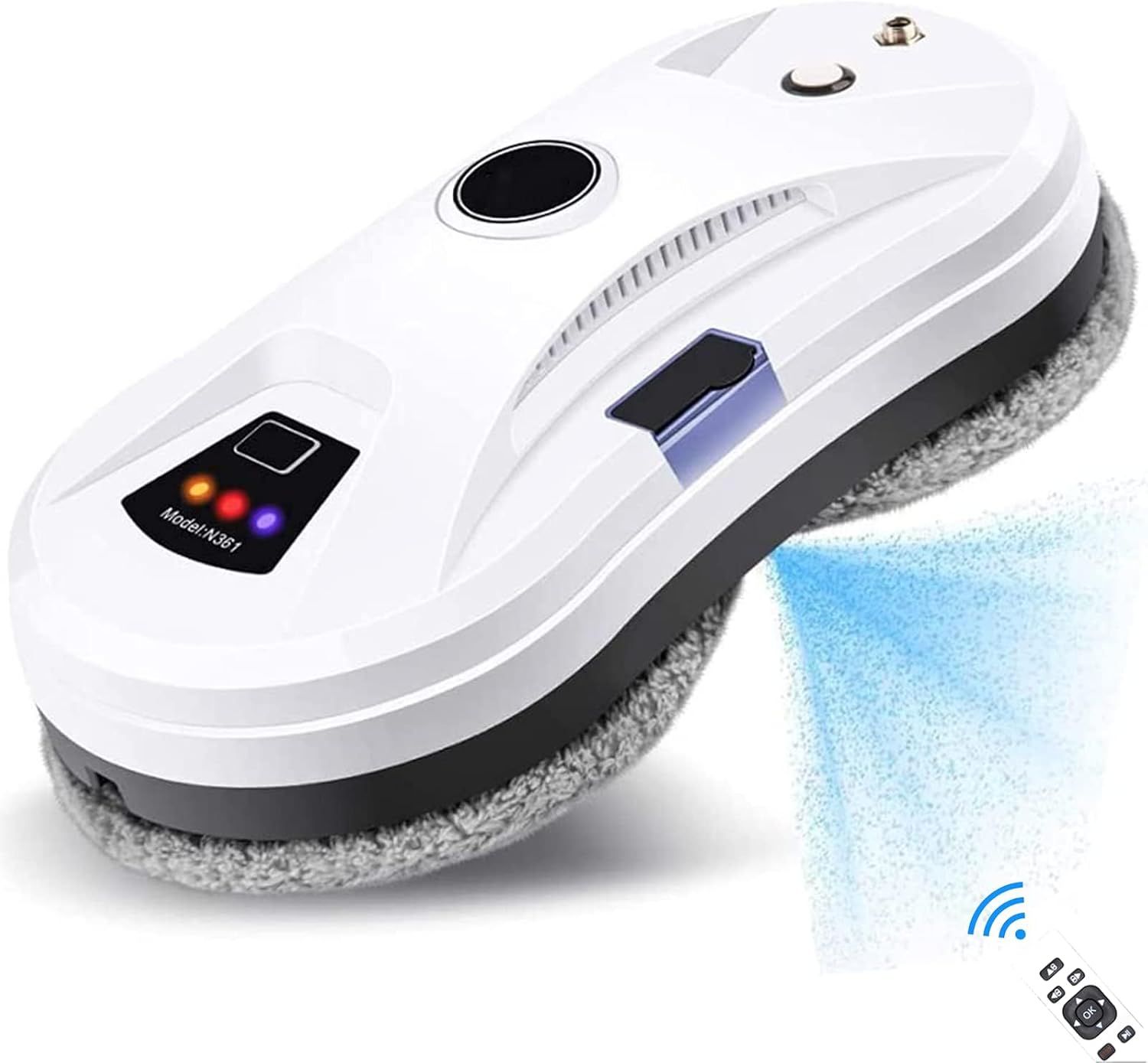 Automatic Window Cleaning Robot with Spray and Remote Control for Glass and Tiles