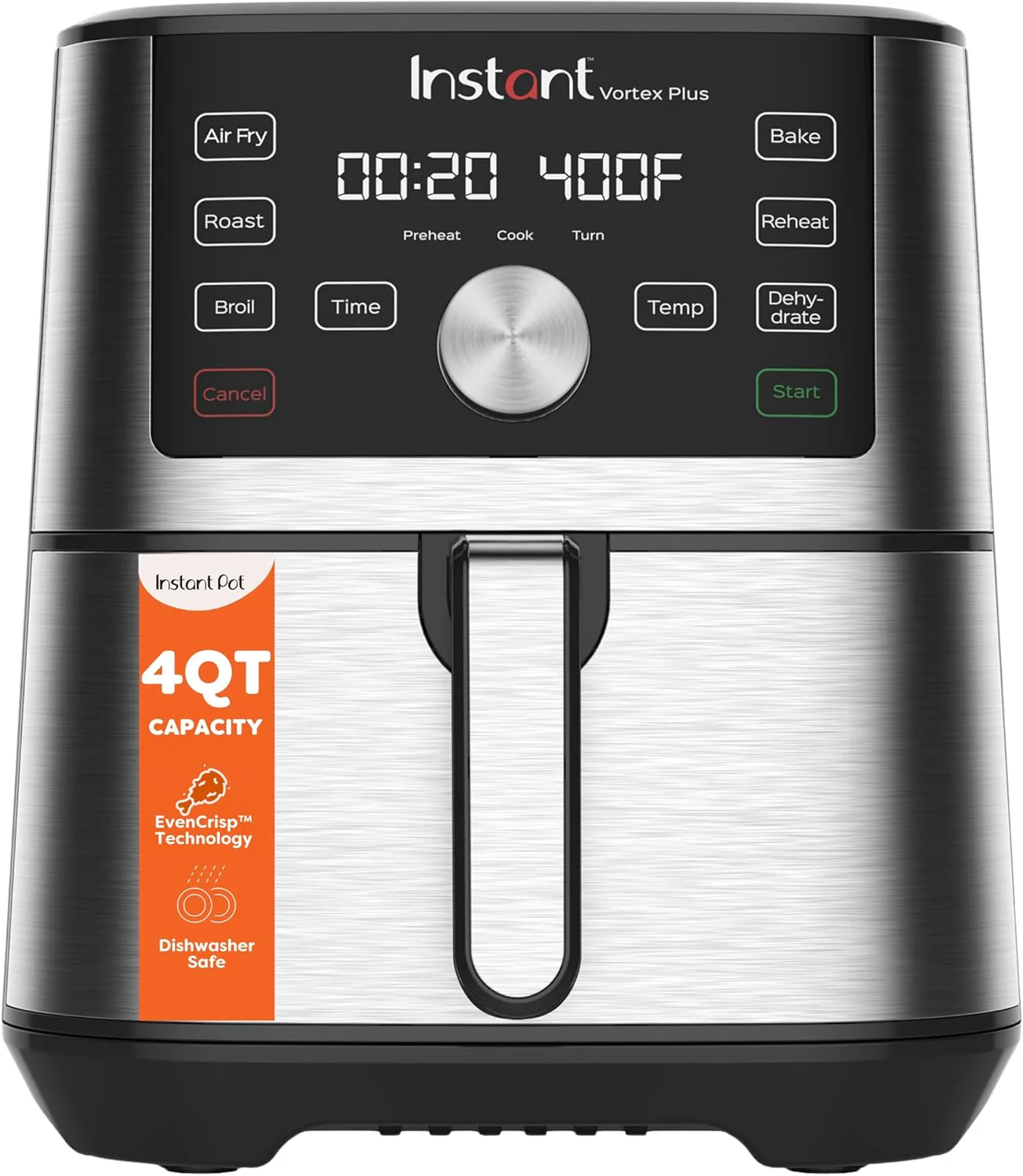 Instant Pot 10QT Air Fryer, 7-in-1 Functions with EvenCrisp Technology that Crisps, Broils
