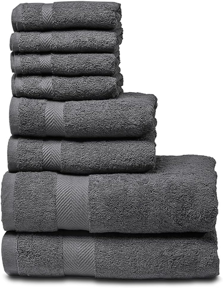 Badetuchset, 2 Große Badetücher, 2 Handtücher, 4 Waschlappen./Grau
