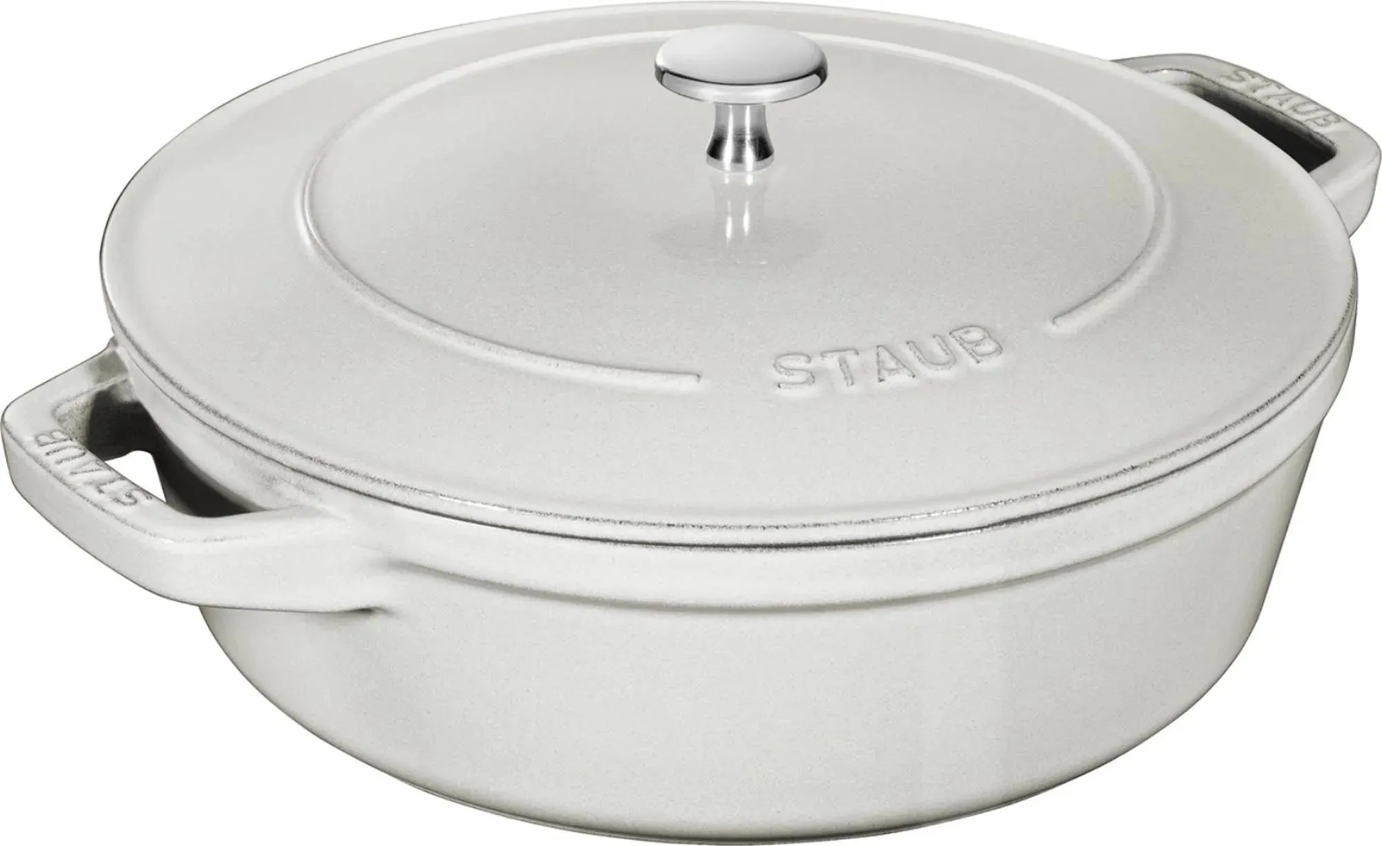 2025 Cocotte 4-delig 24 cm, rond, Witte Truffel, stapelbaar