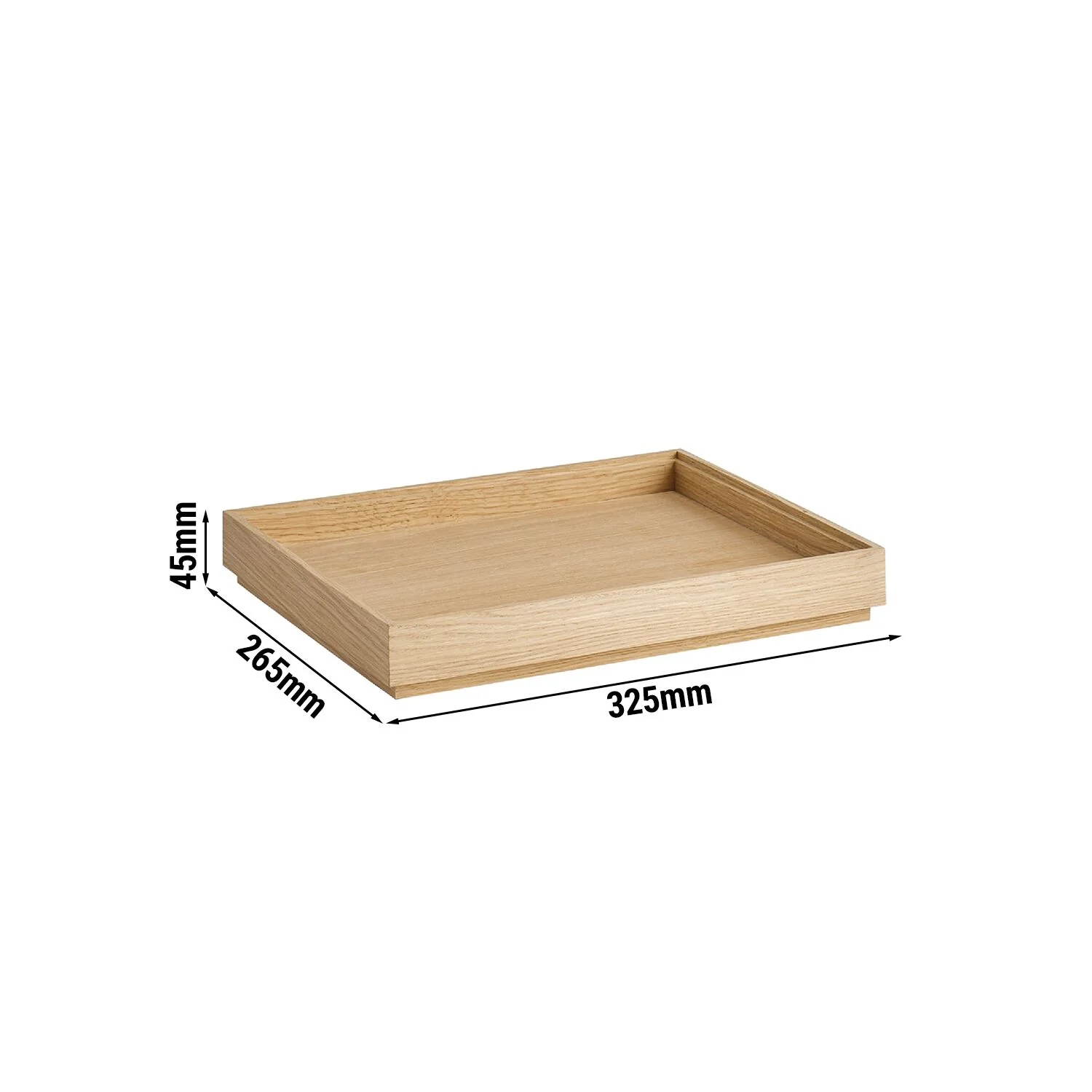 Trekasse - VALO - eik (oljet) - GN 1/2 - H?yde: 45 mm - passer til GN 1/2