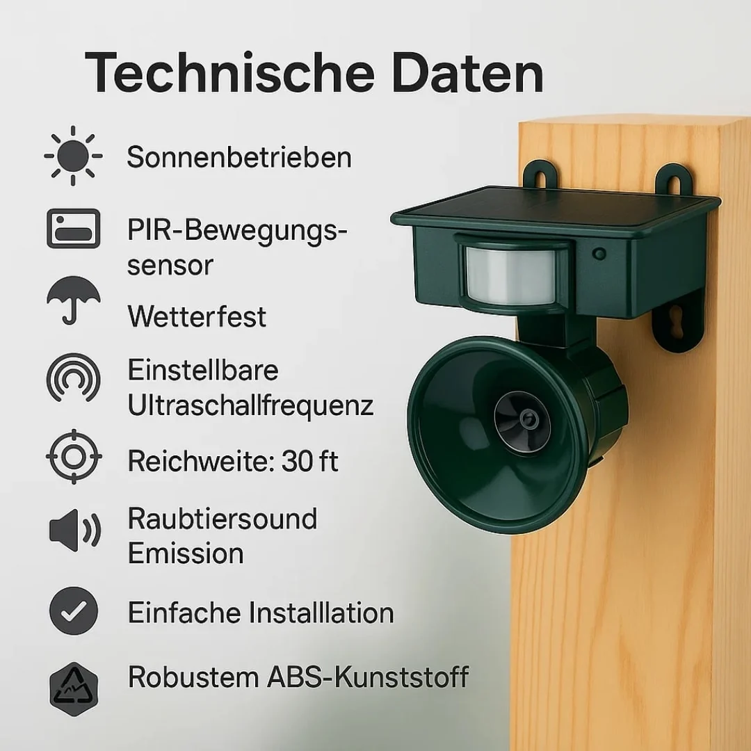 Vogelabwehr Ger?t f��r Balkon und Garten gegen Tauben