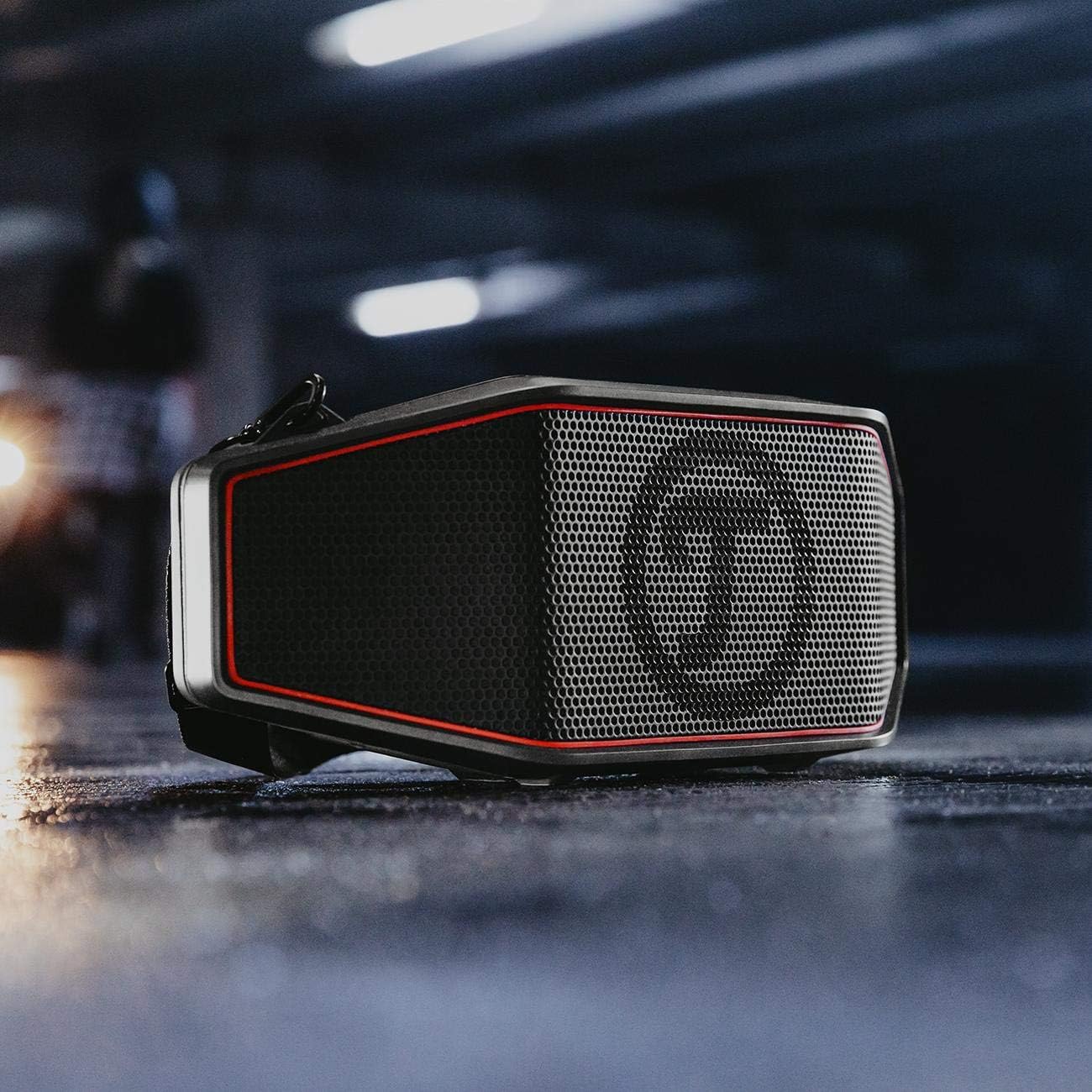Teufel ROCKSTER Cross Draagbare Bluetooth Stereo Speaker Luidspreker Draadloze Muziek Batterij Tot 16 uur IPX5 Jet Proof Zwart