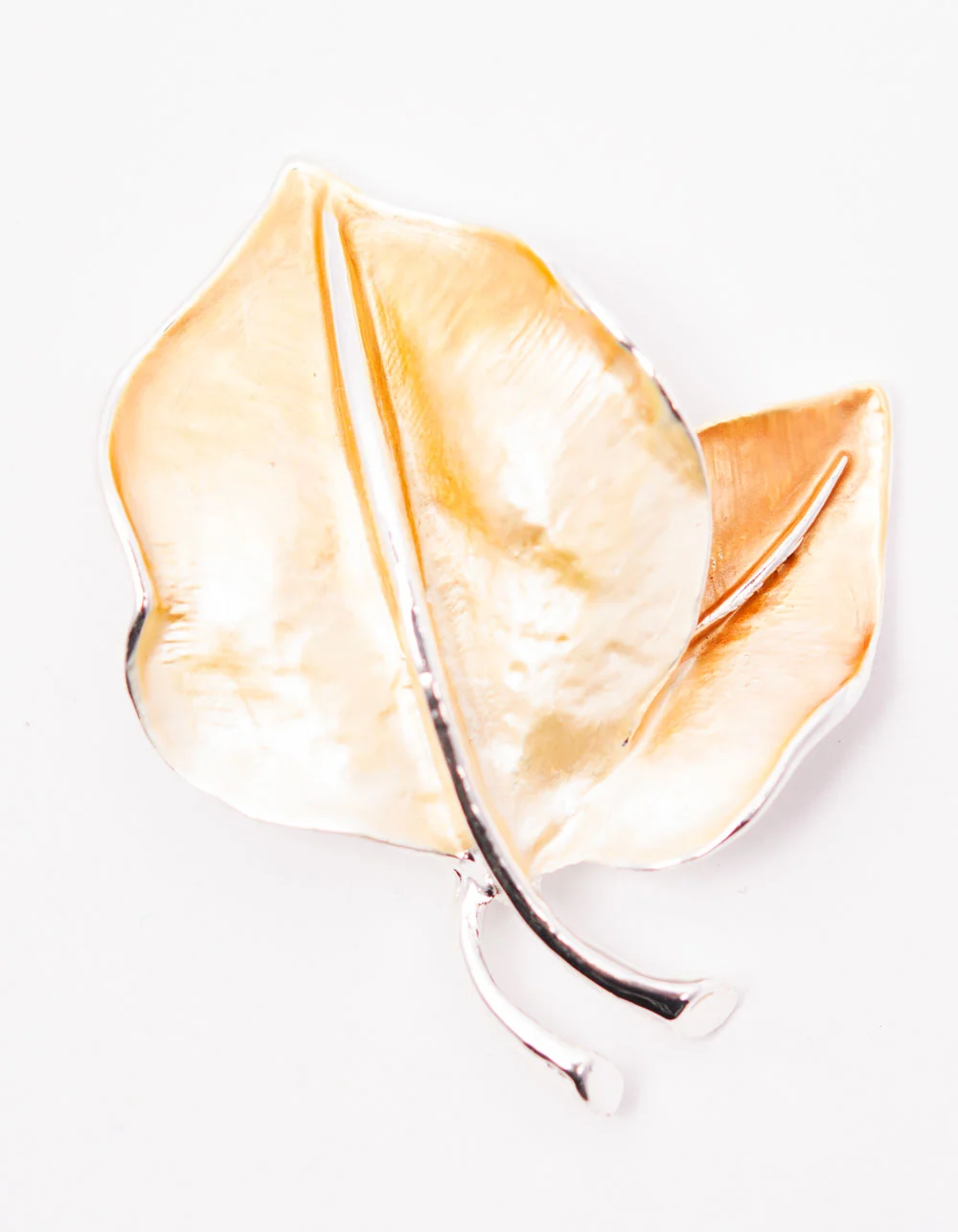 Brooch | Double Leaves | Gold