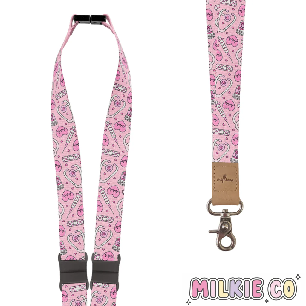 Nurse Love Fabric Lanyard