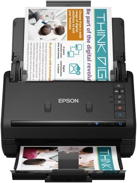 Epson WorkForce ES-580W Scanner, Dokumentenscanner (scannt ohne PC, 35 Seiten bzw. 70 Bildern pro Minute, bis DIN A4, beidseitiger Scan in einem Durchgang, automatische Ausrichtung) One size