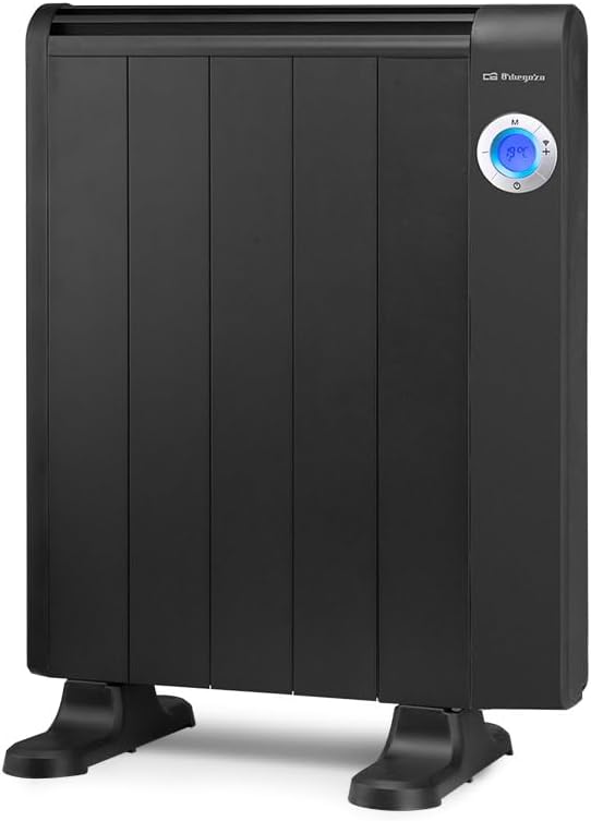 Orbegozo RRW 805 Heizstrahler, 800 W, WLAN, 5 Elemente, tägliche und wöchentliche Programmierung, Fernbedienung, LCD-Display, Touch-Steuerung, ölfrei, Schwarz