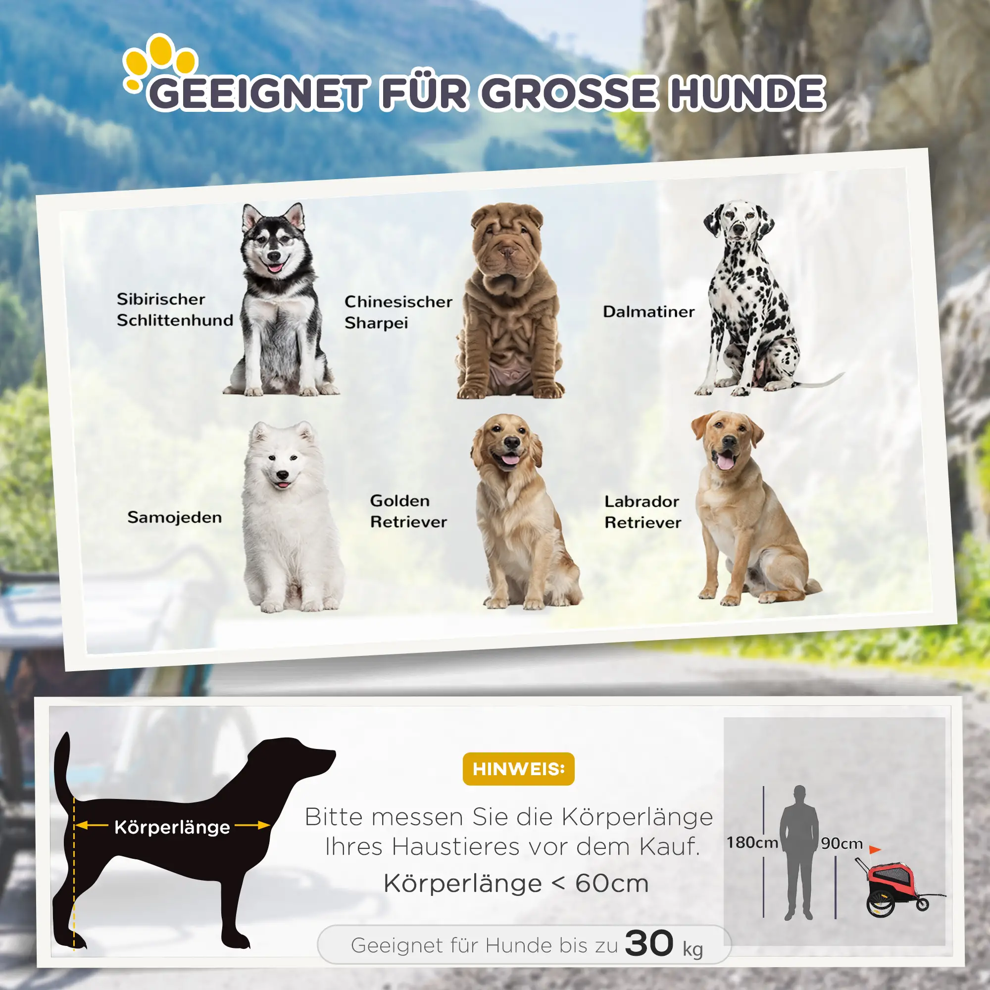HOMCOM hondenbed 30 kg, rood, stevig & comfortabel voor grote honden