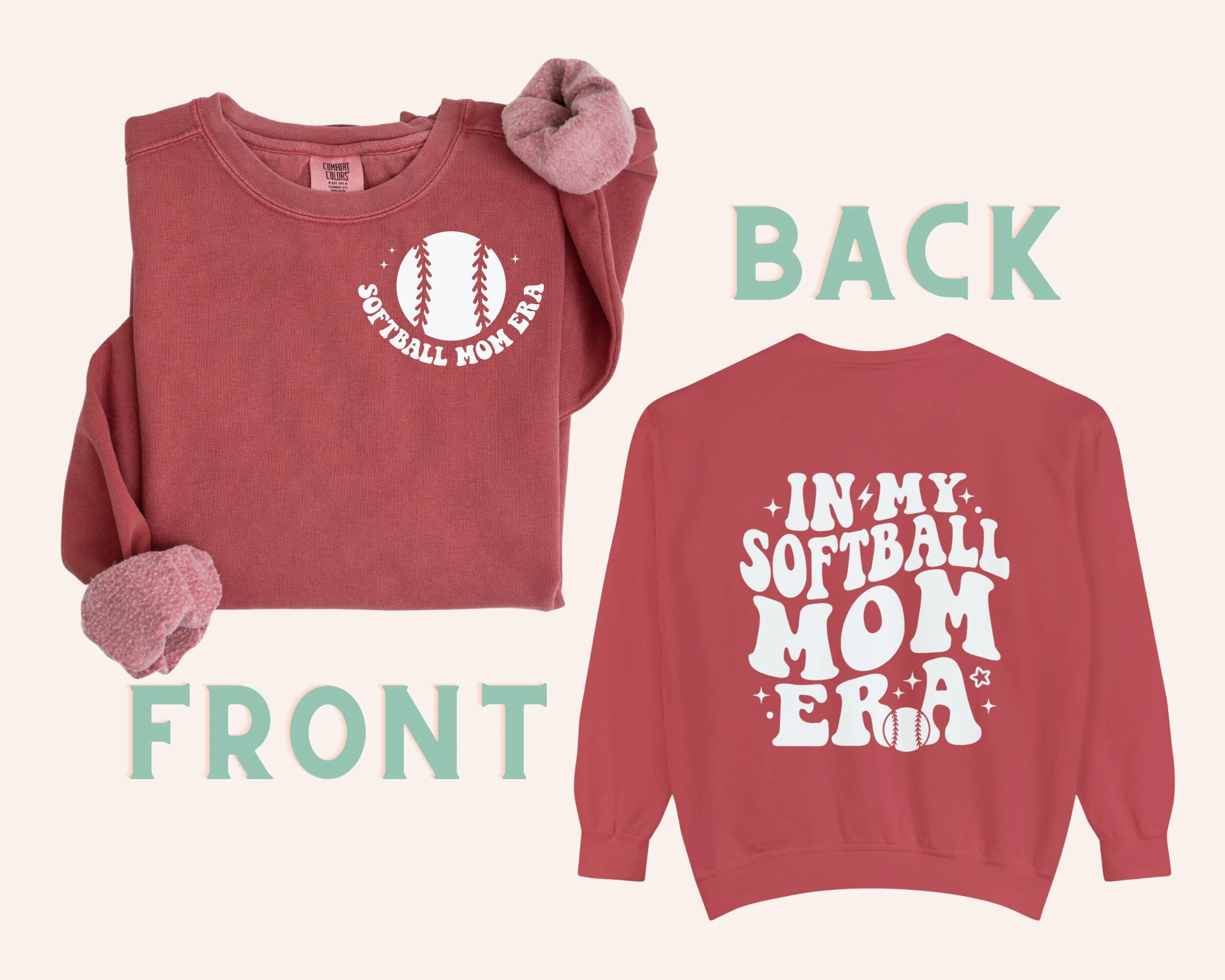 In My Softball Mom Era Sweatshirt, Softball Mom Shirt, Retro Sport Mom, Softball Mama Sweater, Mothers Day Gift, Team Mom Gift