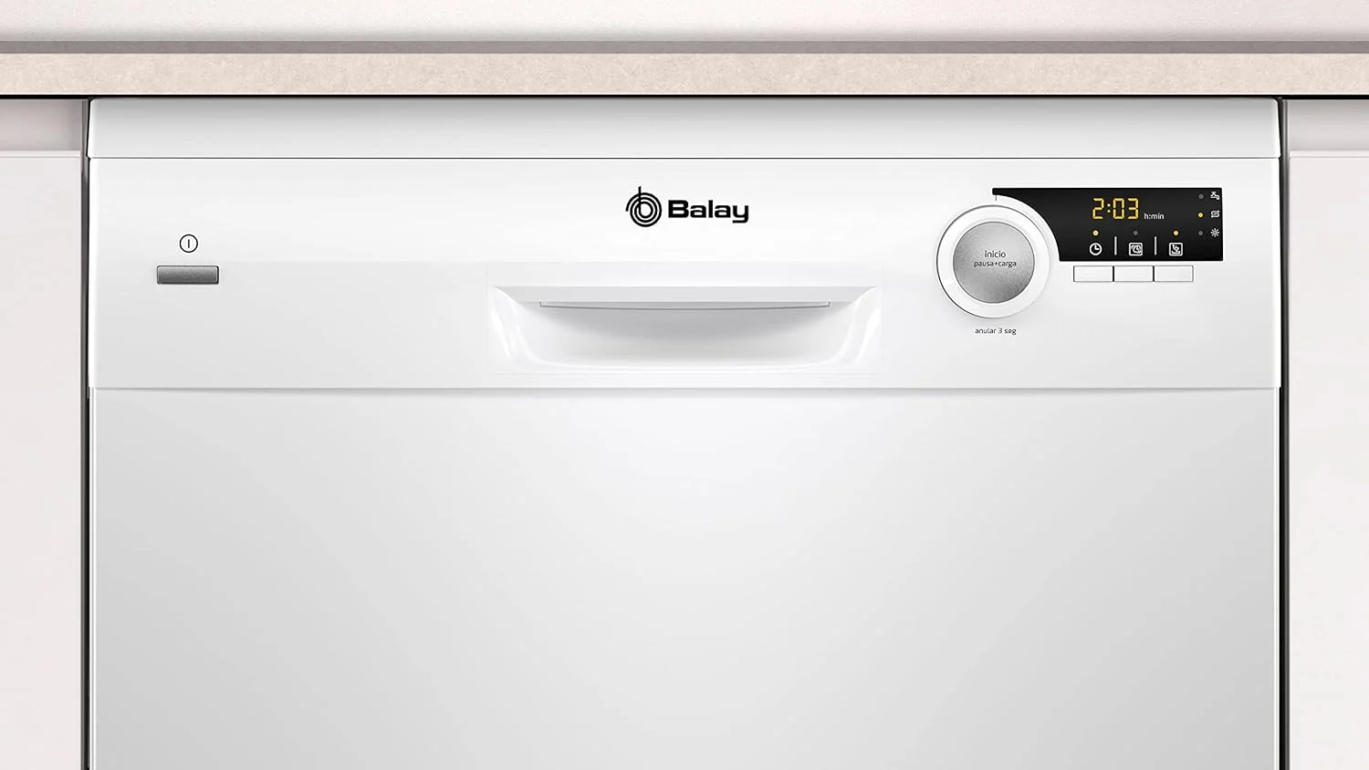 Balay - Lavavajillas de libre instalación, 60 cm, 12 servicios, Auto Diario, Pausa+Carga, ExtraSilencio, Blanco, 3VS506BP