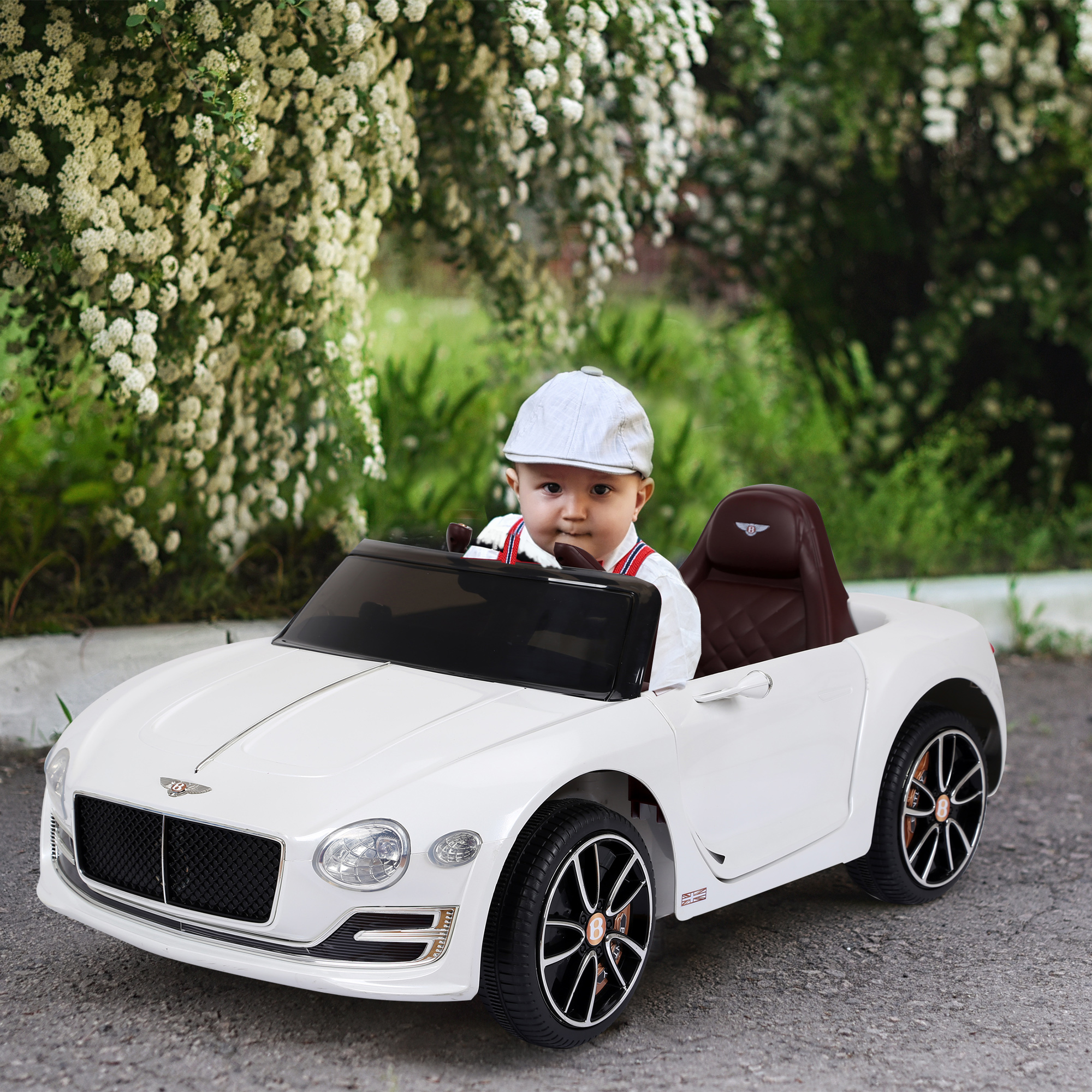 kinderauto met afstandsbediening wit | Aosom.de