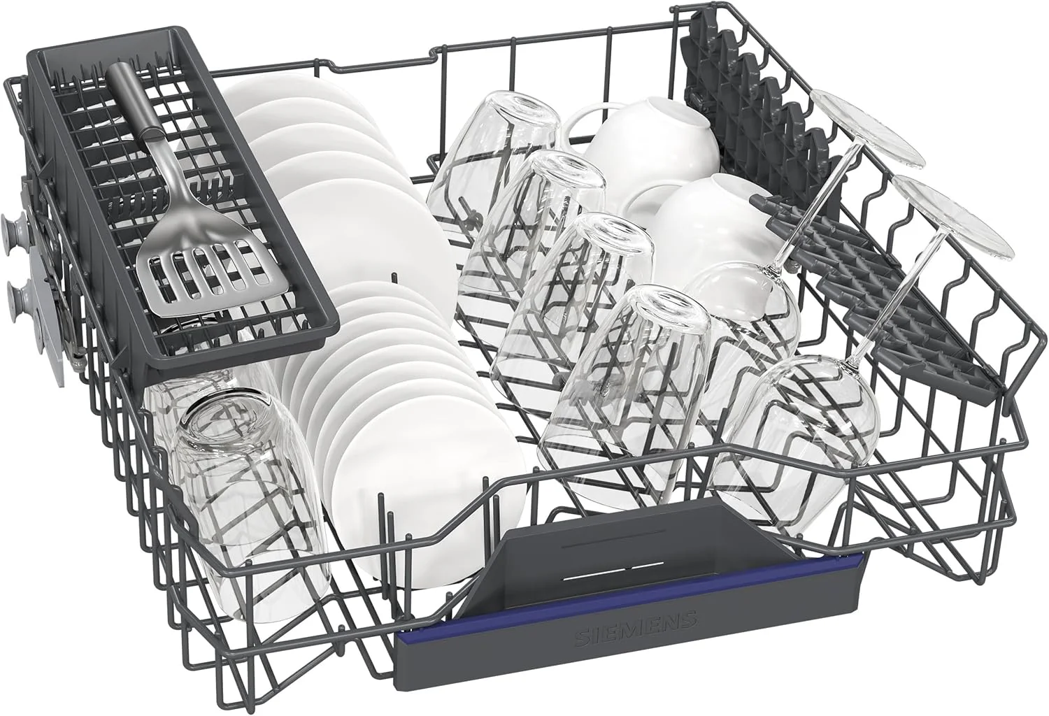 Siemens SN63EX06VE, iQ300 Smarter Geschirrspüler, Vollintegrierte Spülmaschine, 60 cm, Besteckschublade, Extra leise, varioSpeed, Automatische Türöffnung, Dreifach rackMatic, infoLight, intesiveZone