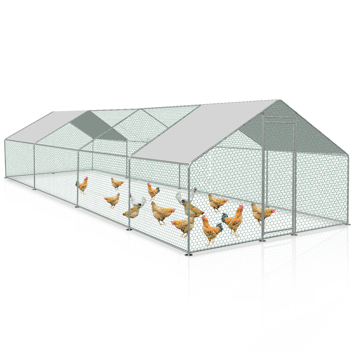 Sonnewelt Hühnerstall mit PE-Farbtuch 3x8x2m