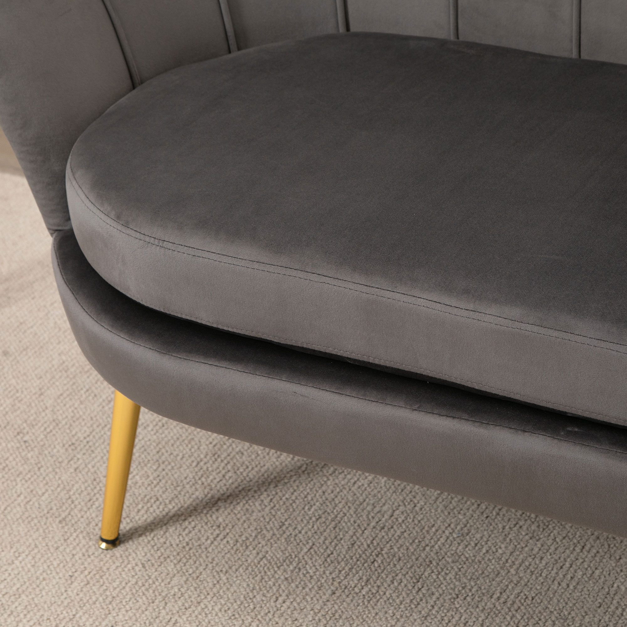 2-zitsbank bank sofa fluweel velvet touch velours look