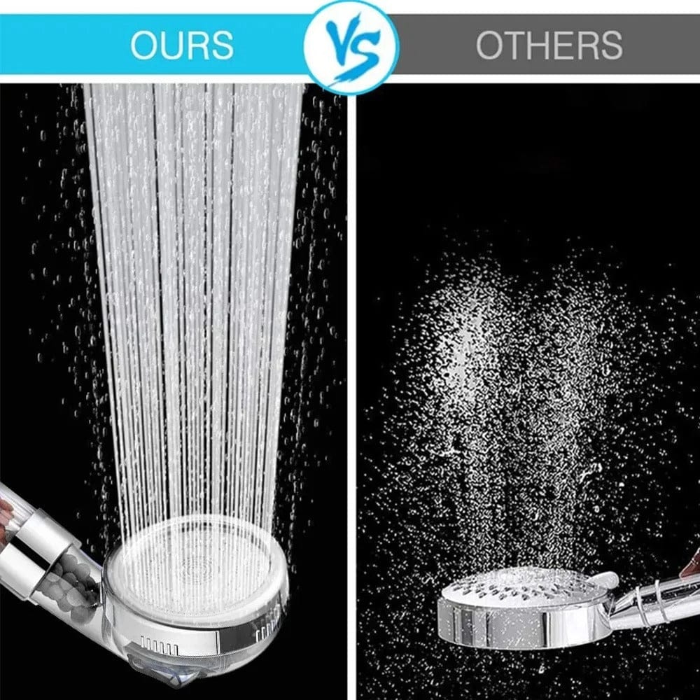 3-Function High Pressure SPA Shower Head Water-Saving with Filter