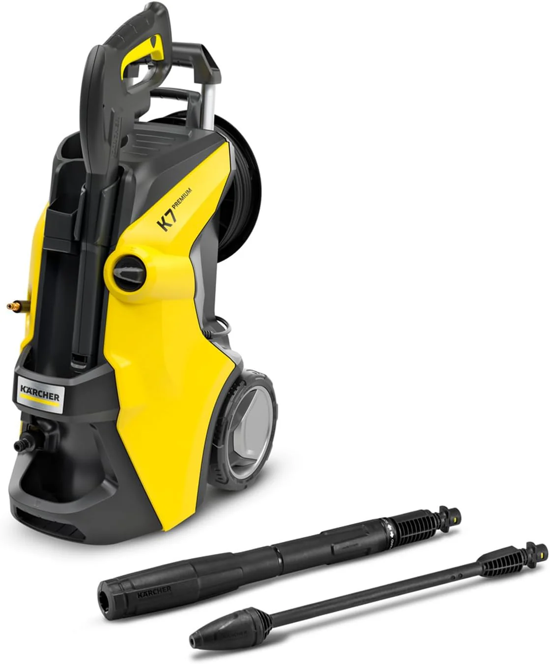 Krcher hogedrukreiniger K 7 Premium Power Home, druk: 180 bar, debiet: 600 l/h, oppervlaktecapaciteit: 60 m/h, vermogen: 3.000 W, slanghaspel, met pistool, vuilvreter, spuitlans
