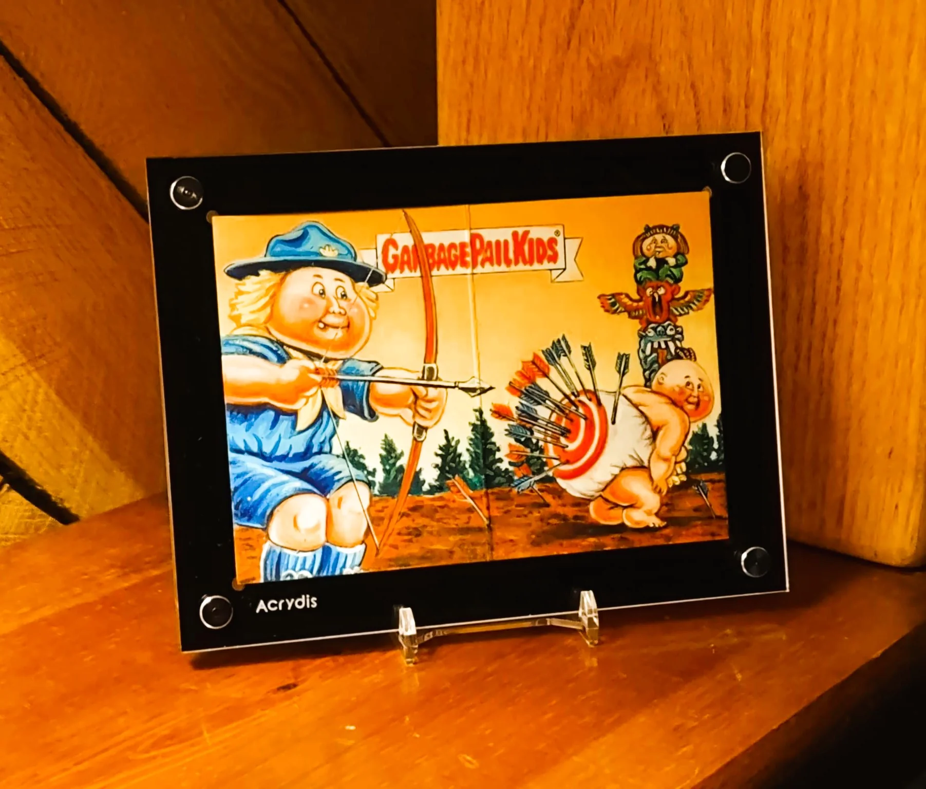 Acrylic Holder (MAGNETIC) For Panoramic or Pano (double) Sketch Cards - BLACK