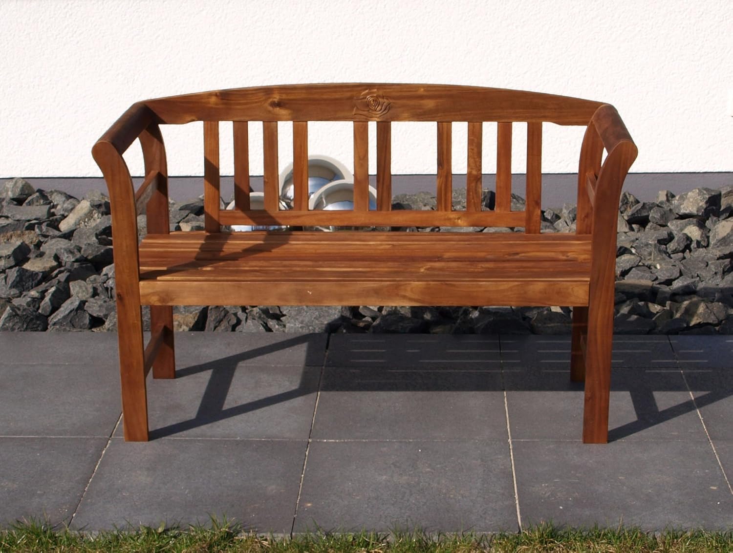 DEGAMO Landhausbank Gartenbank Rosario aus Akazienholz geölt, 2-sitzig 120cm, FSC®-Zertifiziert