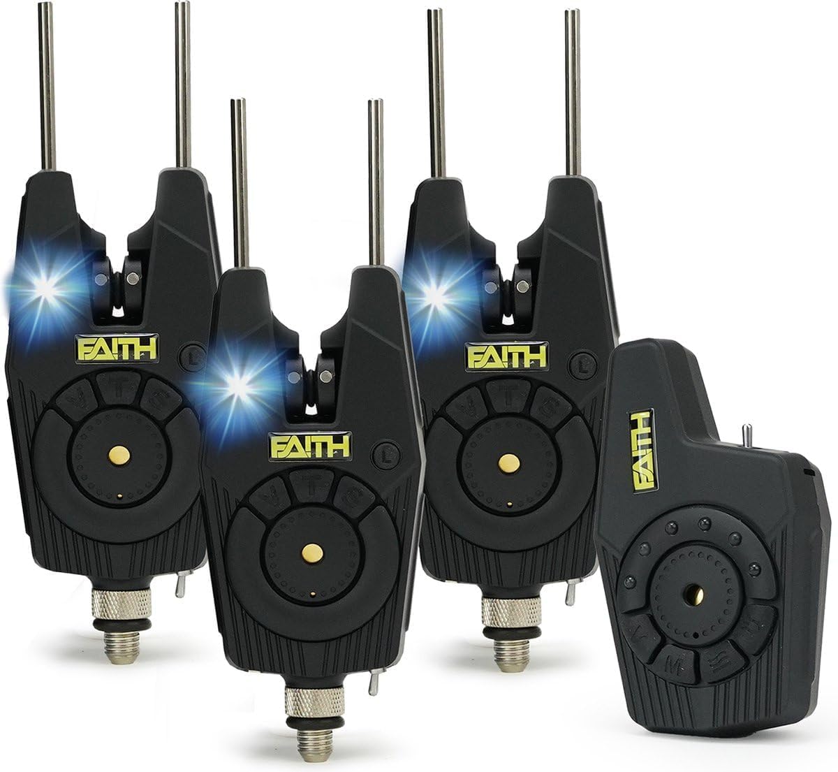 Faith VX3 Rodpod Set Deluxe - Rodpod Karpfen - Set inkl. Bissanzeiger- Karpfenangeln - Hanger