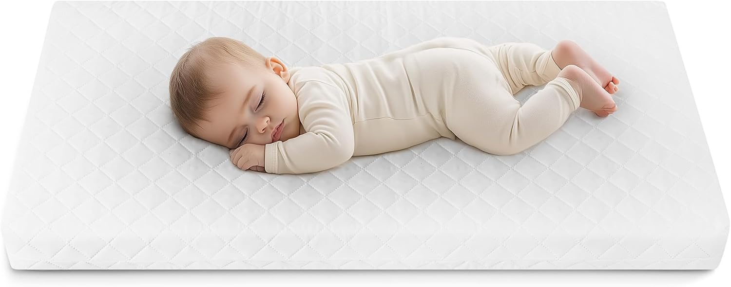 Love For Sleep Babybett Beistellbett 120x60cm mit Schaumstoffmatratze Weiß Jacob Kinderbett Baby Bett Holz - Kinderbett Babybett, Mitwachsend Gitterbett Baby Bed