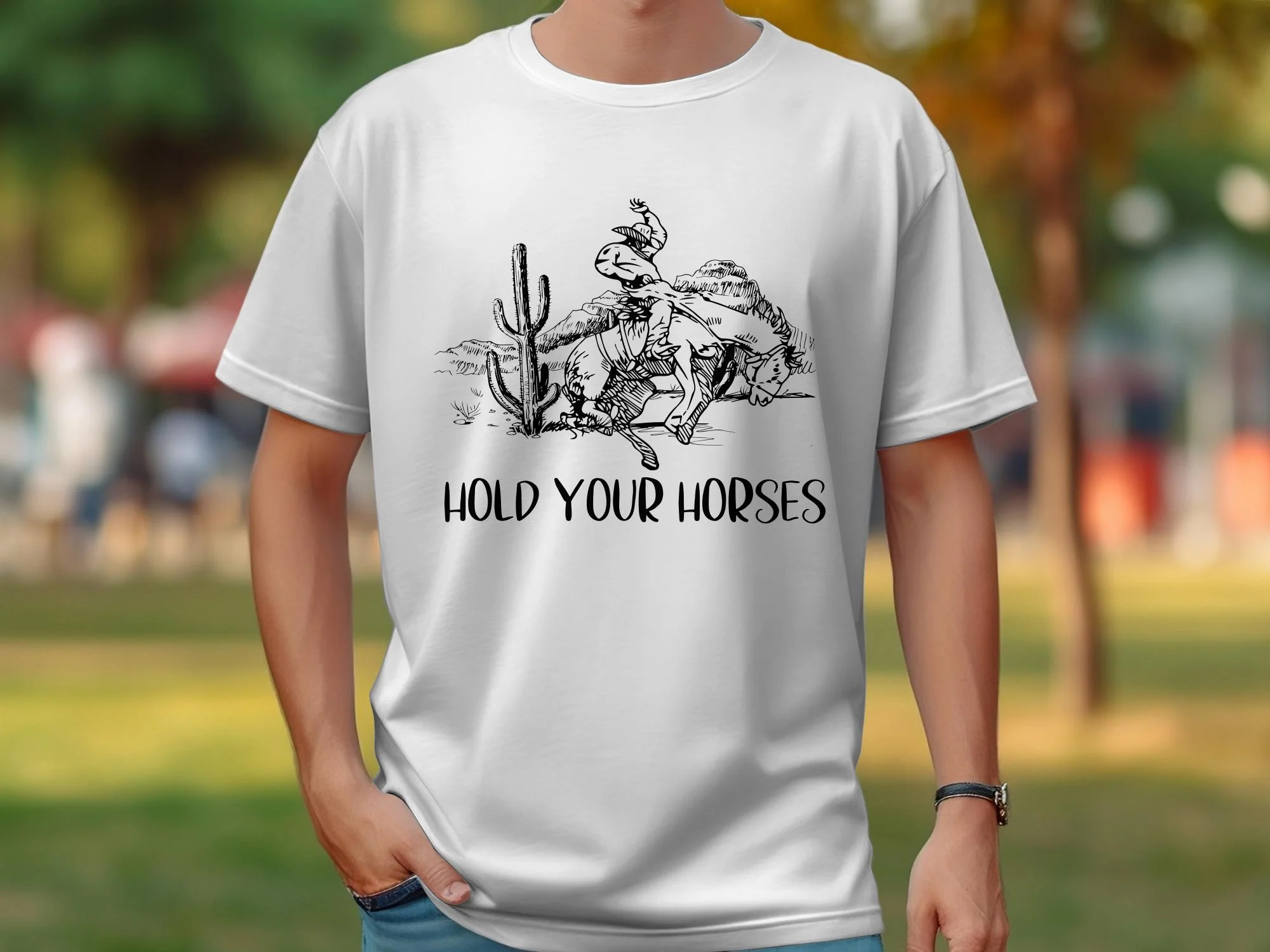 Hold Your Horses Shirt, Cowboy Rodeo T-Shirt, Rodeo Baby Bodysuit