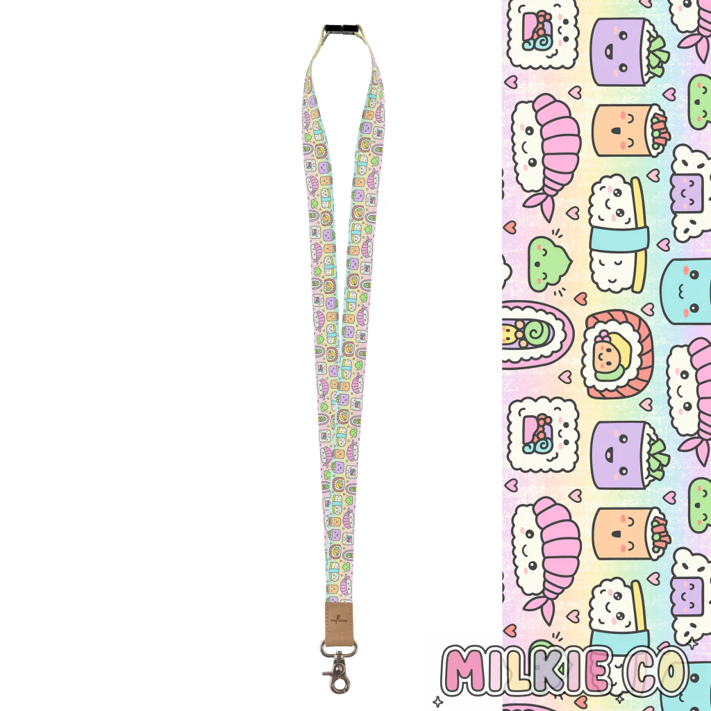 Kawaii Foodie Fabric Lanyard