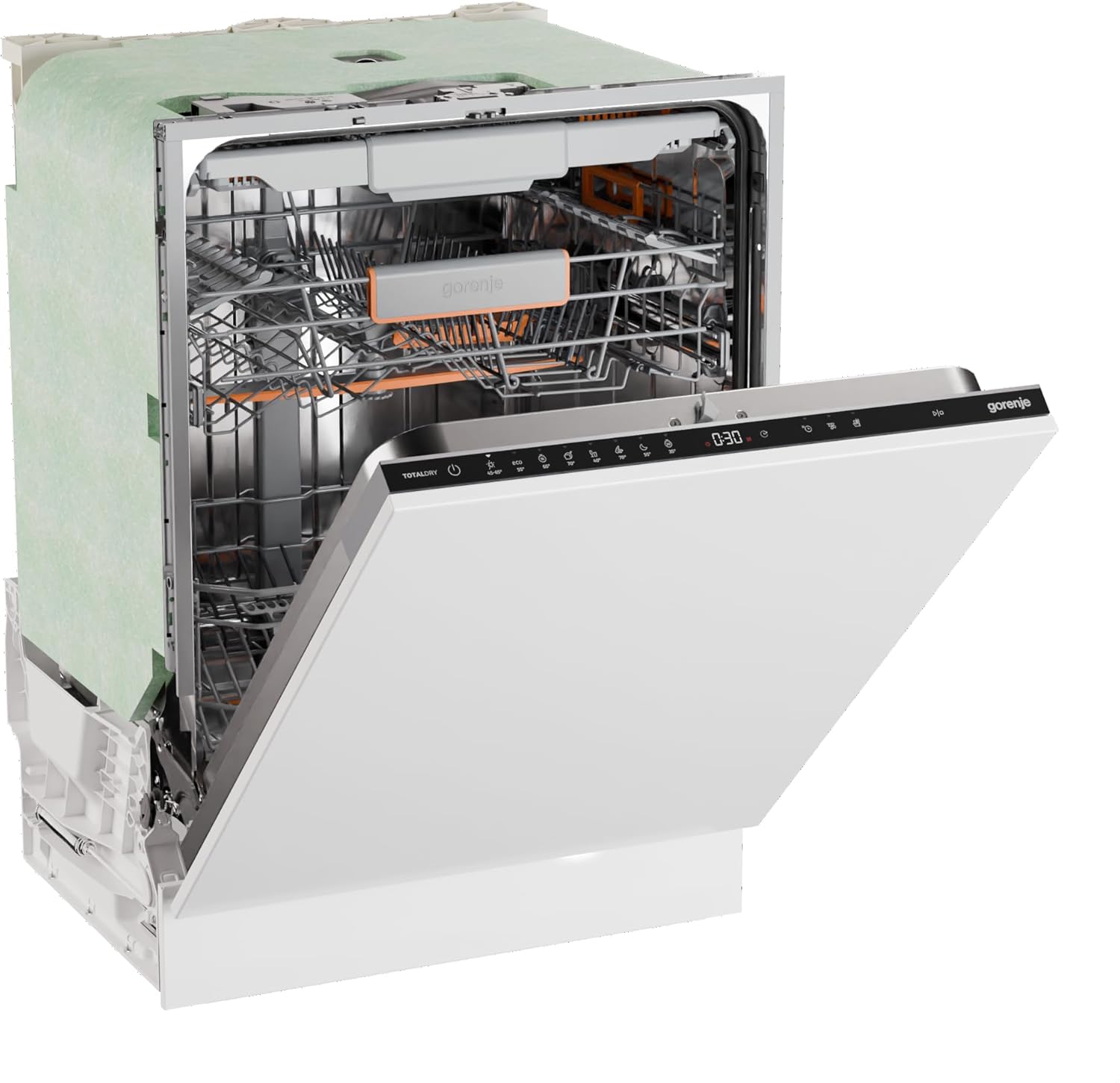 Gorenje GV663A66 Geschirrspüler/Einbaugerät FRONT NICHT ENTHALTEN/Made in EU/60 breite/16 Maßgedecke/8 Programme/TotalDry/Nachtprogramm/Status LED Licht/EEK: A-10%/Einbaumaße (HxBxT): 82 x 60 x 55,5cm
