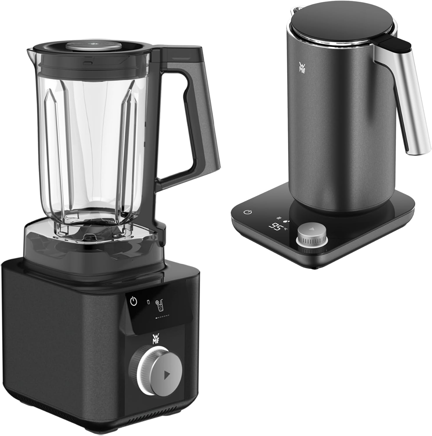 WMF Master Toaster Langschlitz motorisiert, Toaster 2 Scheiben, XXL-Toast, automatische Brotzentrierung, Check-Up Funktion, 980 W Toaster, Touch Bedienfeld, LED-Lichtleiste, Toster edelstahl matt