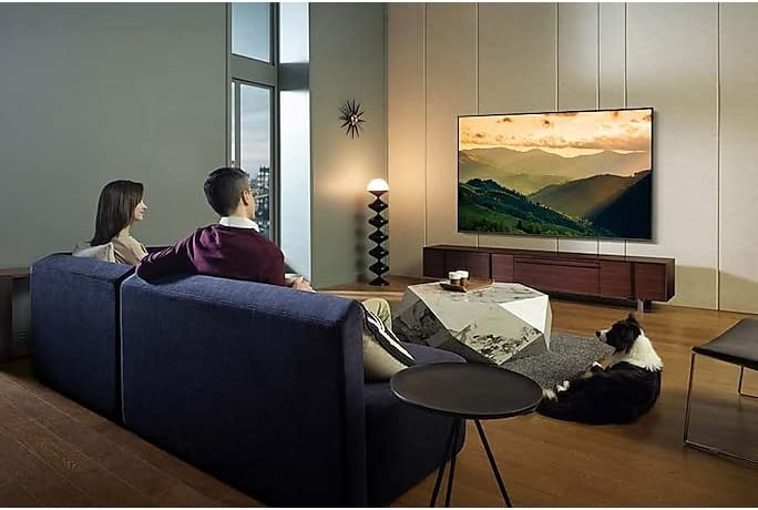 QLED 4K Q60C 55 Zoll Fernseher, Quantum-Dot-Technologie, Quantum HDR, AirSlim Design, Smart TV [2023] (55Q60C)